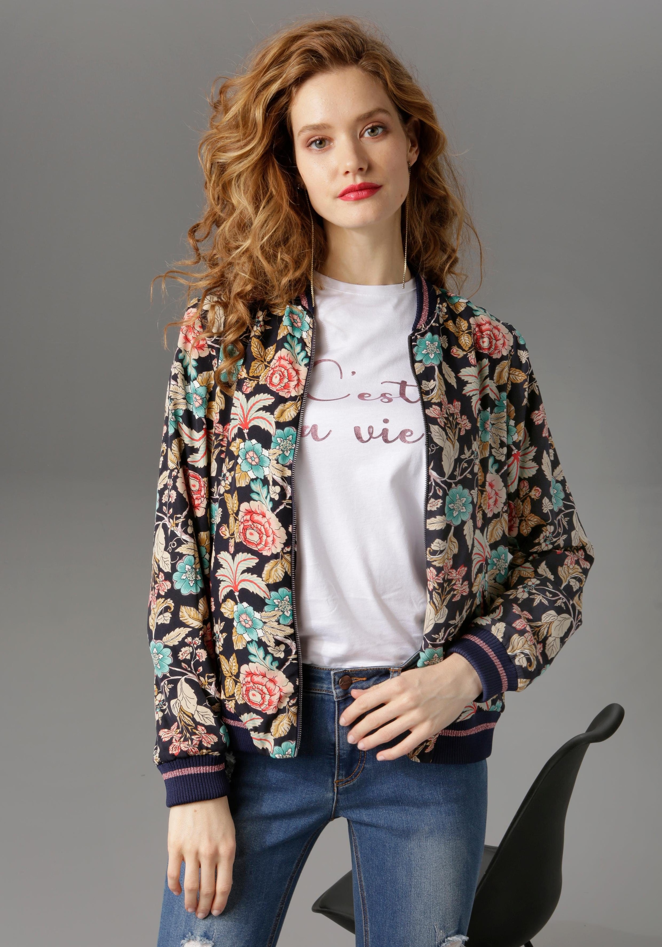 CASUAL versandkostenfrei Blumendruck Blouson, bestellen mit Aniston ♕