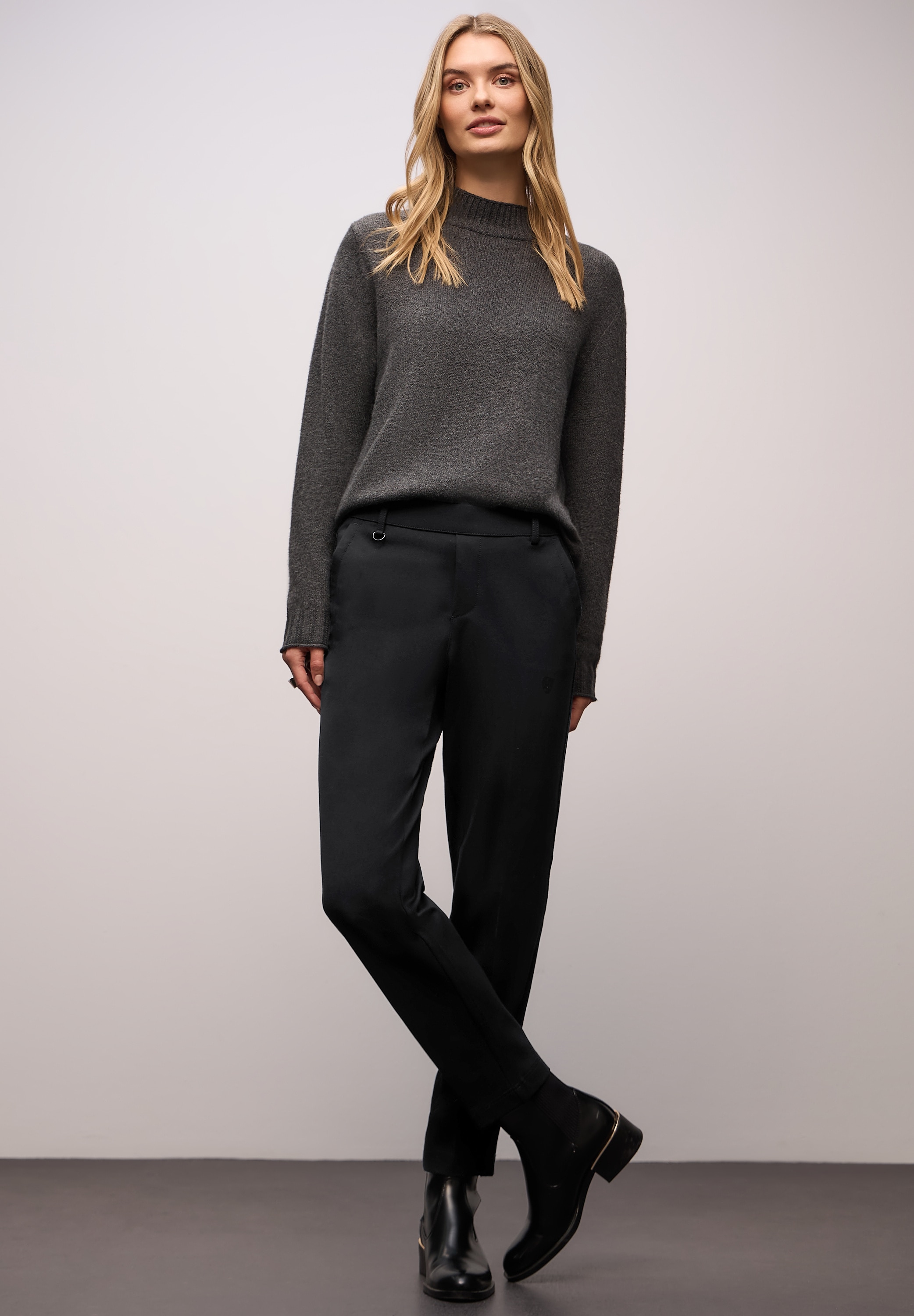 STREET ONE Pantalon en jersey  mit Tape-Detail