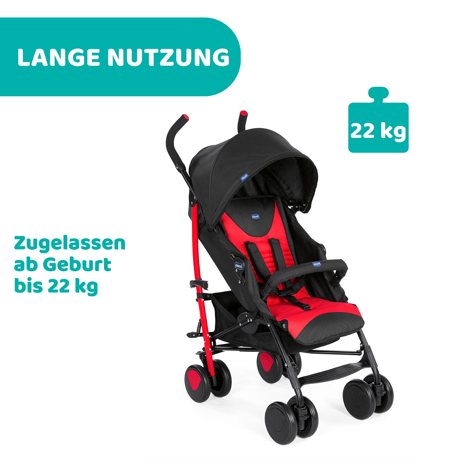 Chicco Kinder-Buggy »Echo, Scarlet«, mit Frontbügel;