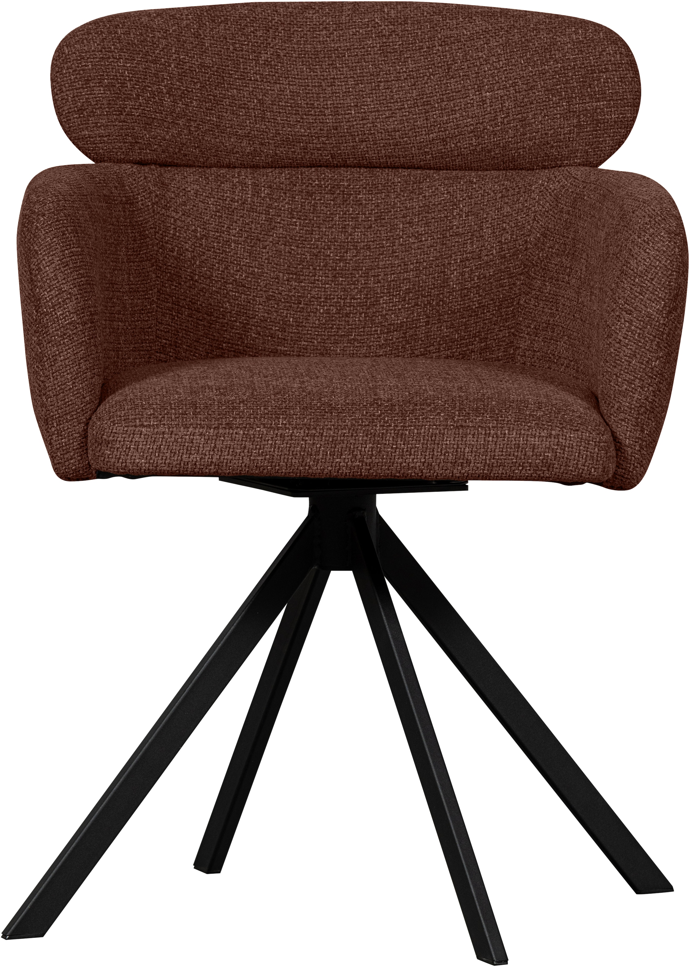 WOOOD Esszimmerstuhl »Fenne aus Kunstleder mit Drehgestell aus Metall H 80 x B 58 cm« (Set) 2 Stk.Polterstuhl mit Drehfuss, gewebtem Stoff, Höhe 80 cm
