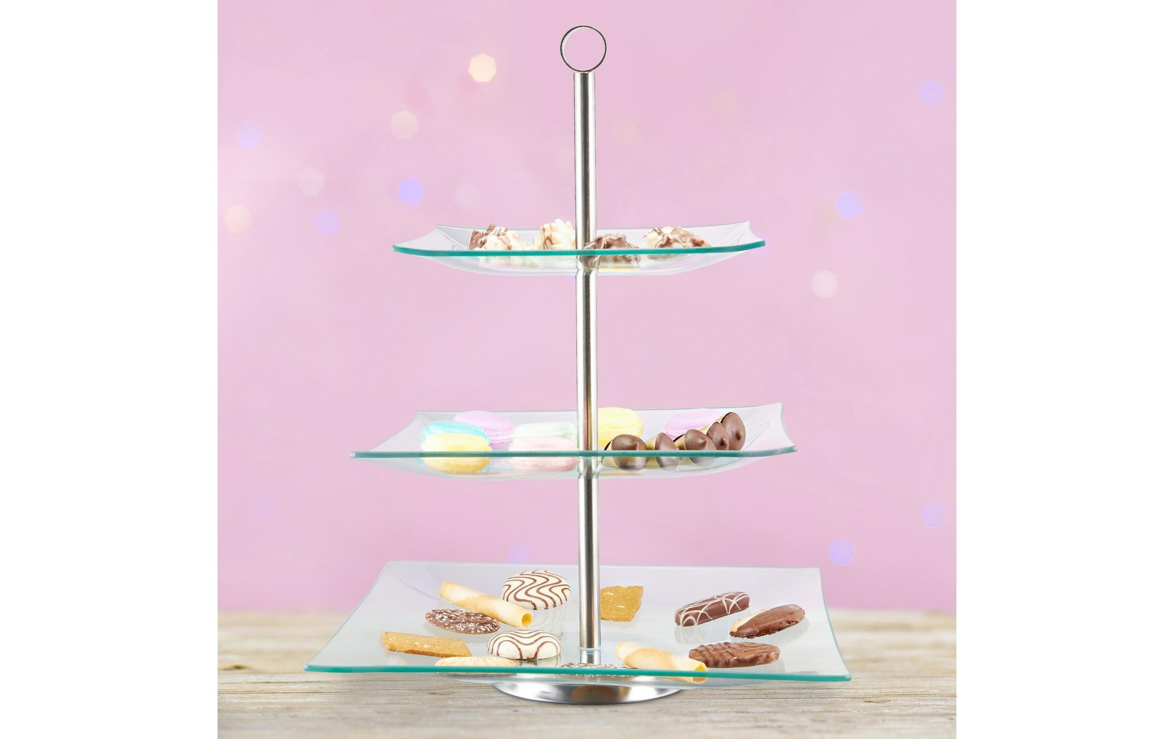 relaxdays Etagere "eckig 3-stufig"