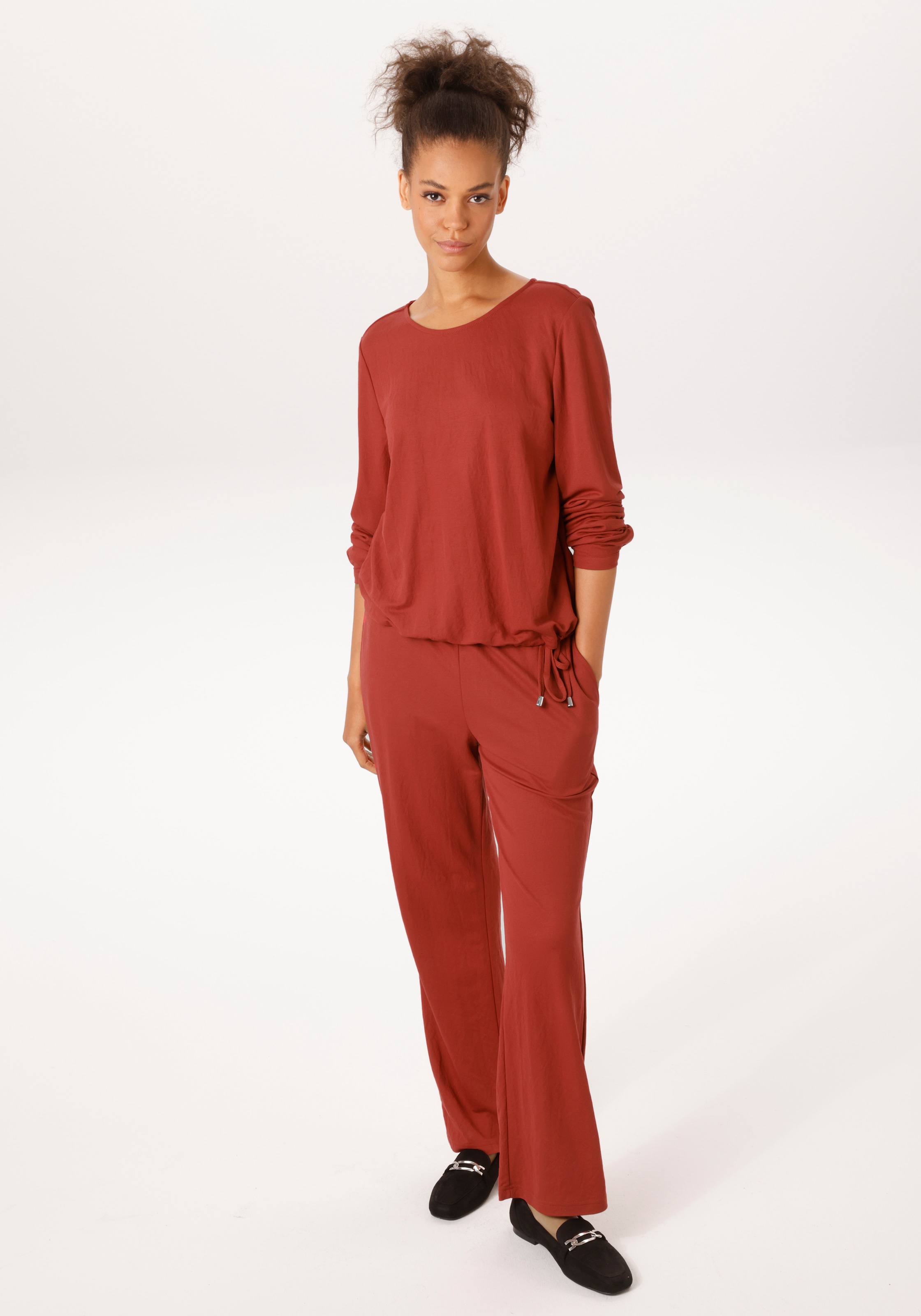 Aniston CASUAL Langarmshirt in weicher Pique-Qualität  NEUE KOLLEKTION