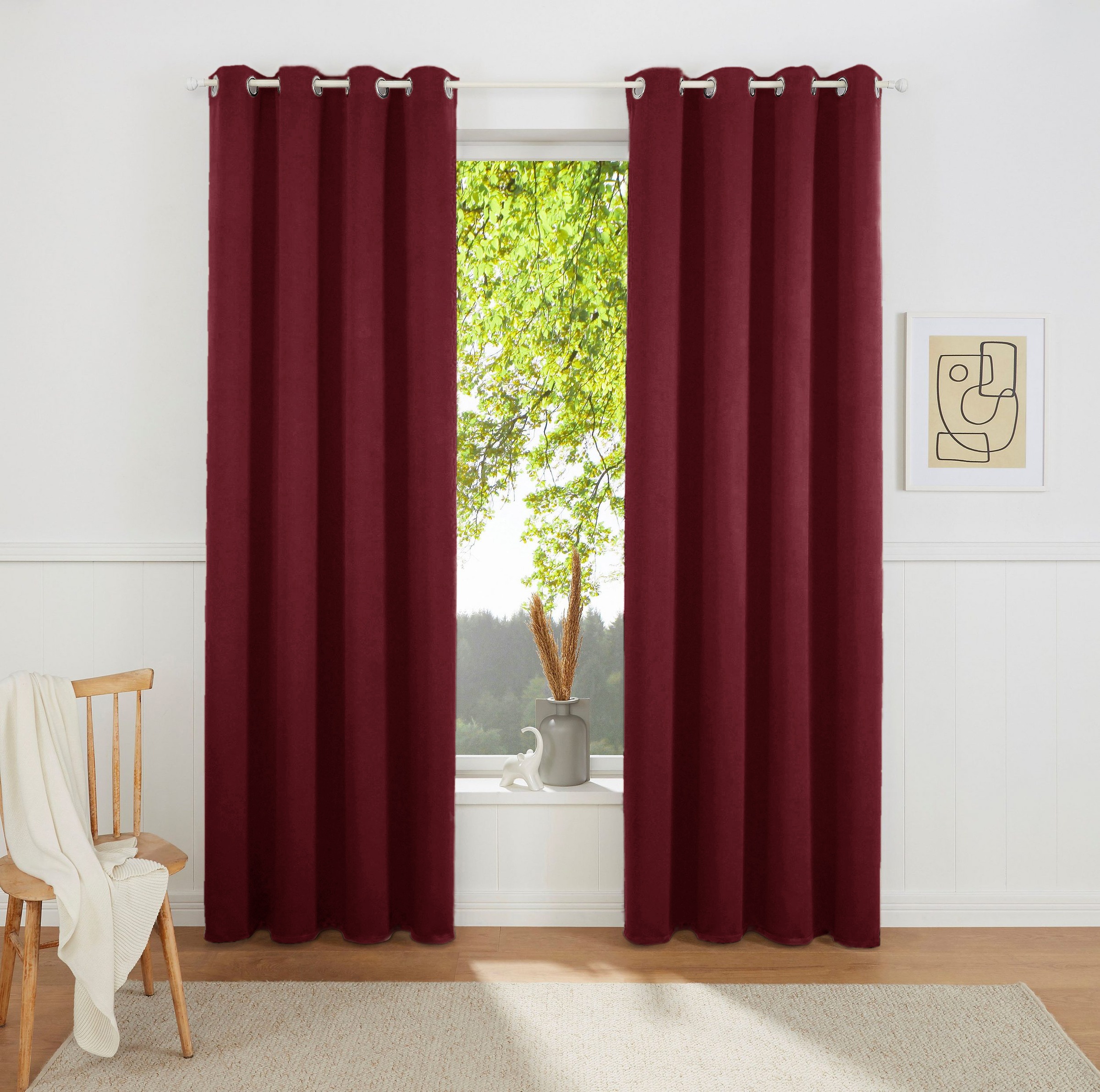 GOODproduct Rideau »SOLA« Œillet 1 cuis tlg. blickdicht, Ösen-Aufhängung, wärmeabweisend,, 1er oder 2er Set
