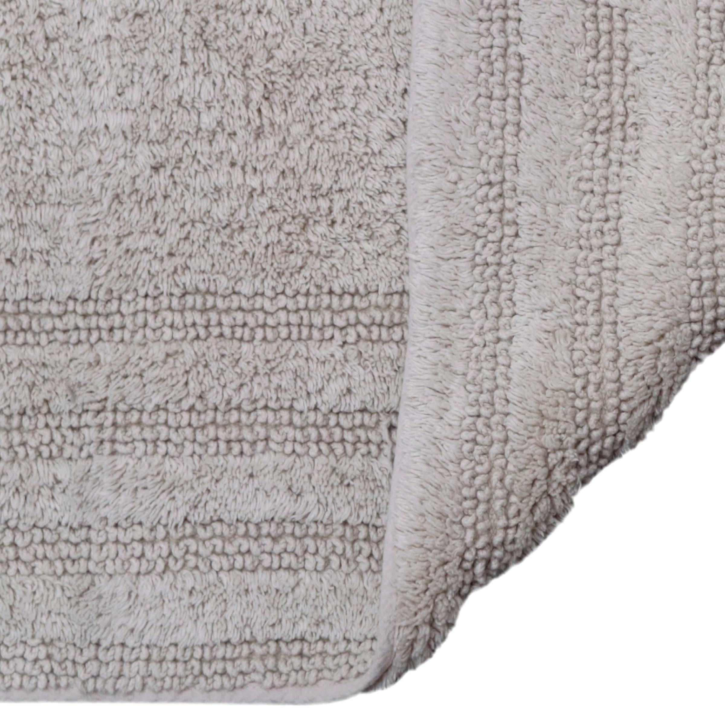 my home Badematte »Inga, Rahmen, Badvorleger, Badezimmer Teppich«, beidseitig nutzbar-fussbodenheizungsgeeignet-strapazierfähig, 100% Baumwolle, Hoch-Tief-Effekt, weich, trocknergeeignet