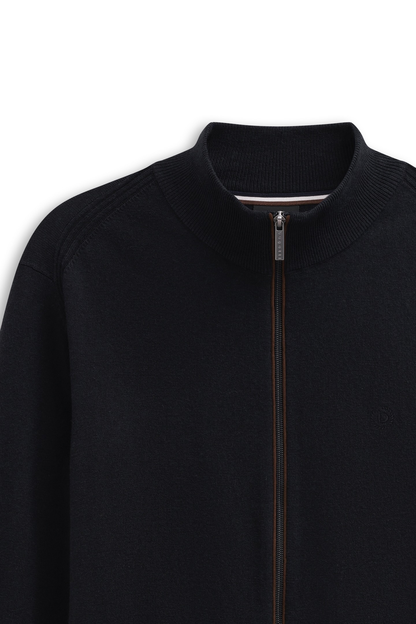 bugatti Veste en tricot »Regular Fit« mit Reissverschluss und Stehkragen