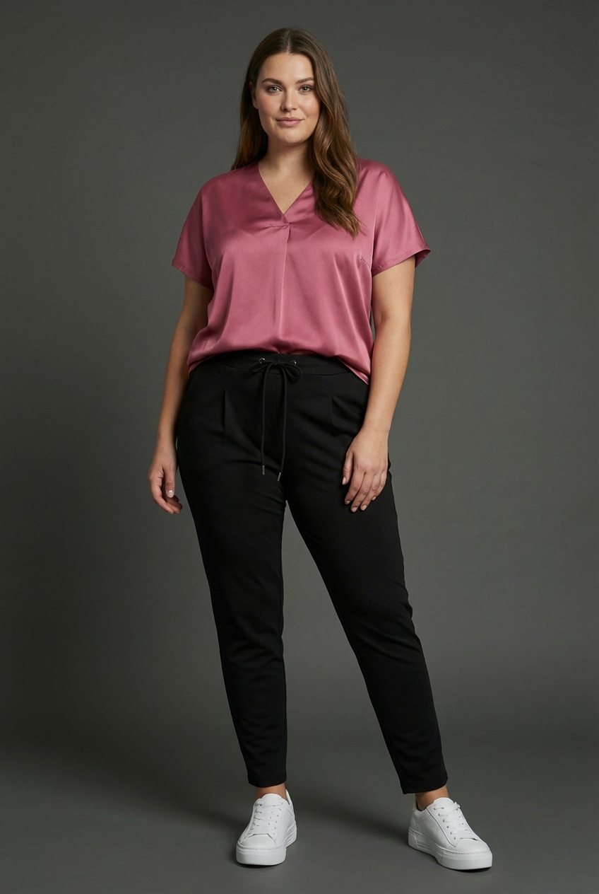Laura Scott CURVE Pantalon de jogging »Grosse Grössen«  im sportiven Look aus formstabilem, elastischem Stoff
