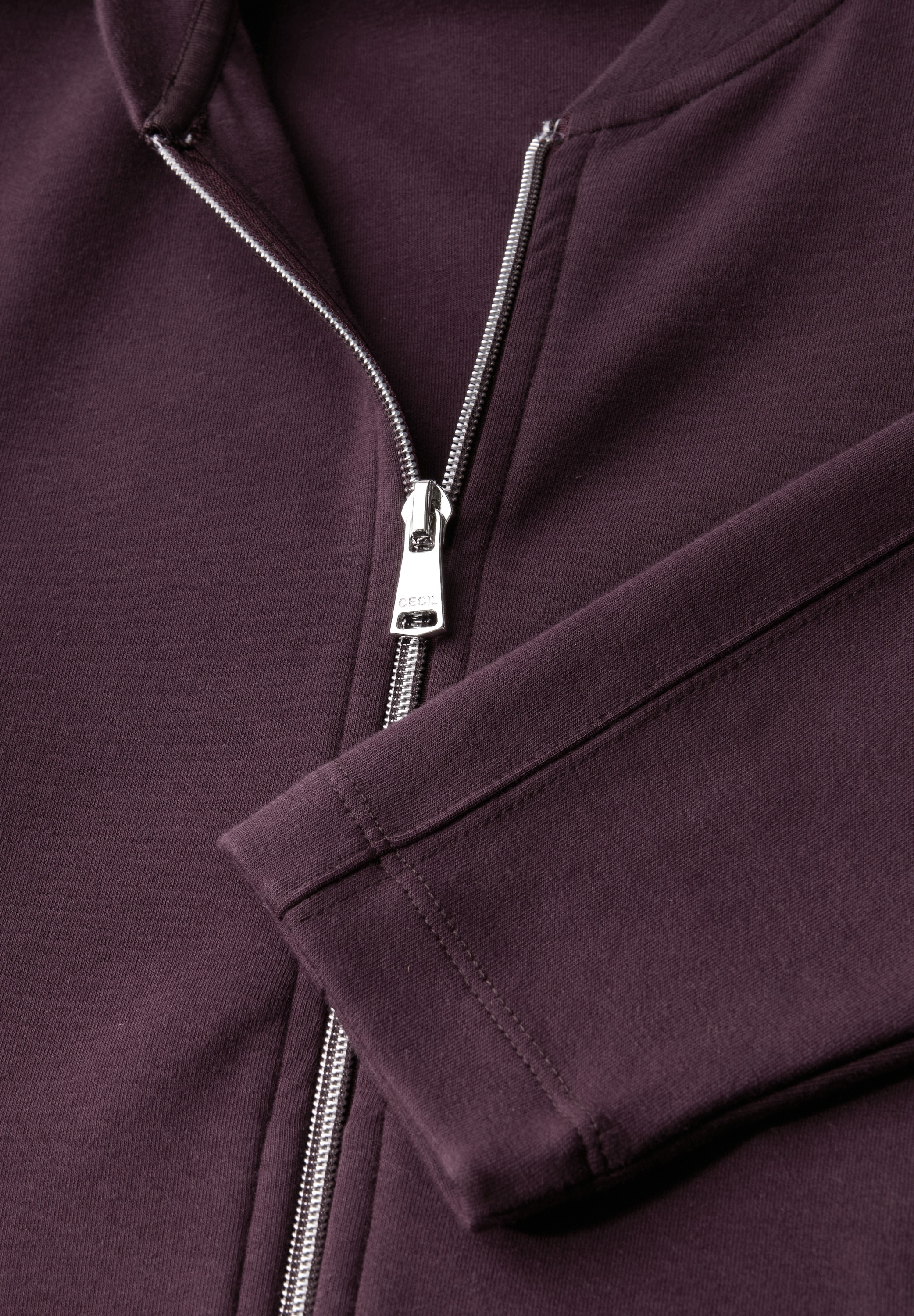 Cecil Sweatjacke, Sweat Blouson mit Tunnelzug und Stehkragen
