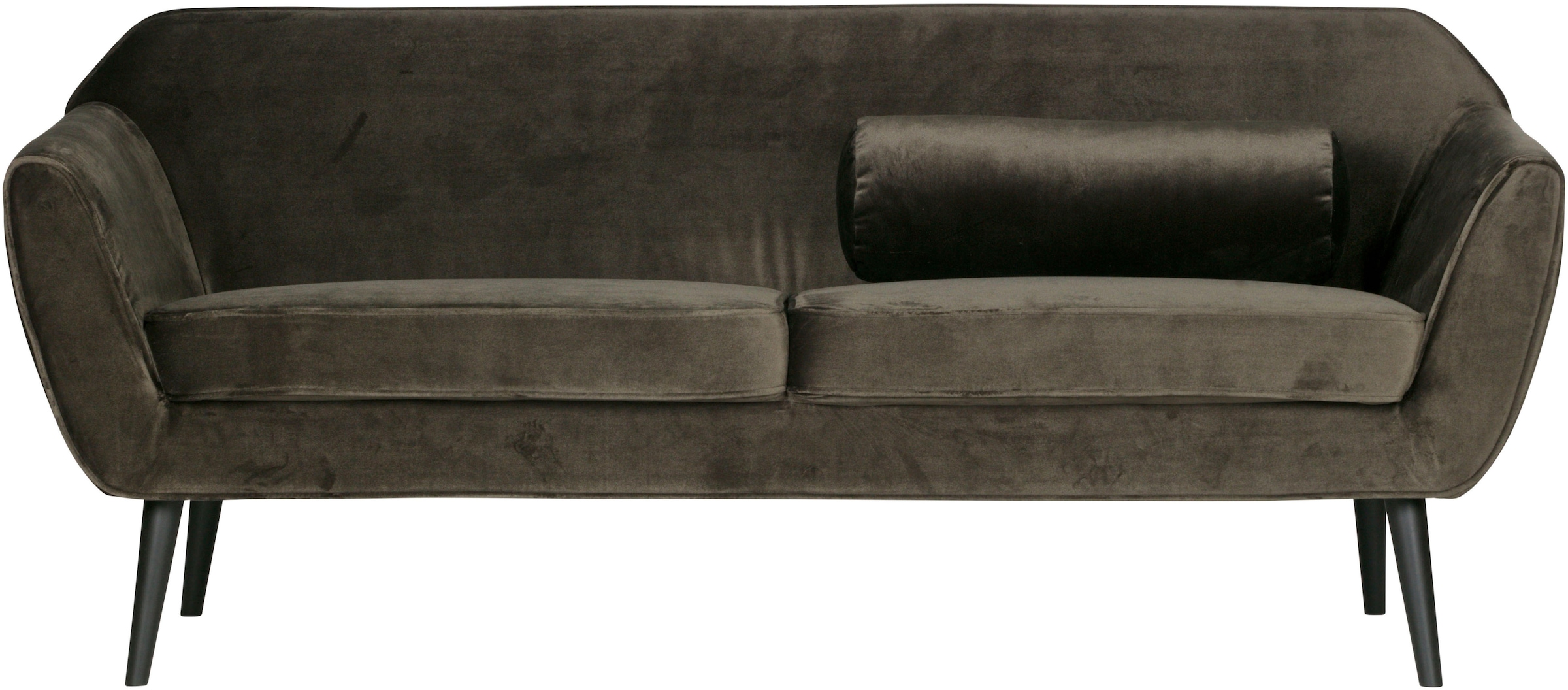 WOOOD 2,5-Sitzer »Rocco Velvet-Bezug mit Buchenholzbeinen, H 75 x B 187 x D 82 cm« Maximale Verschleissfestigkeit, mittlere Sitzhöhe, Pfleiglicht