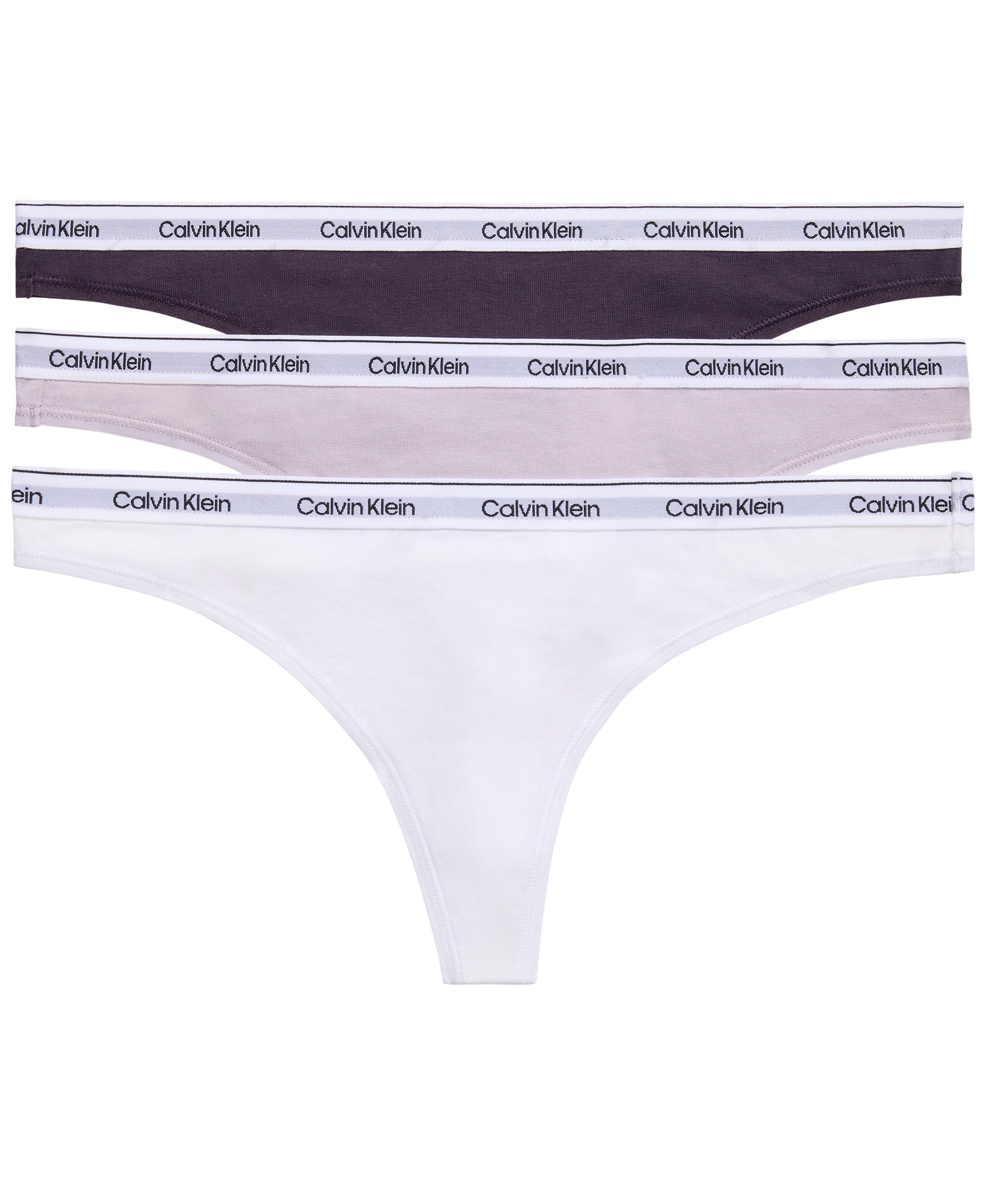 Calvin Klein Underwear Tanga »3 PACK THONG (LOW-RISE)«, (3 St.), String low waist mit Logobund