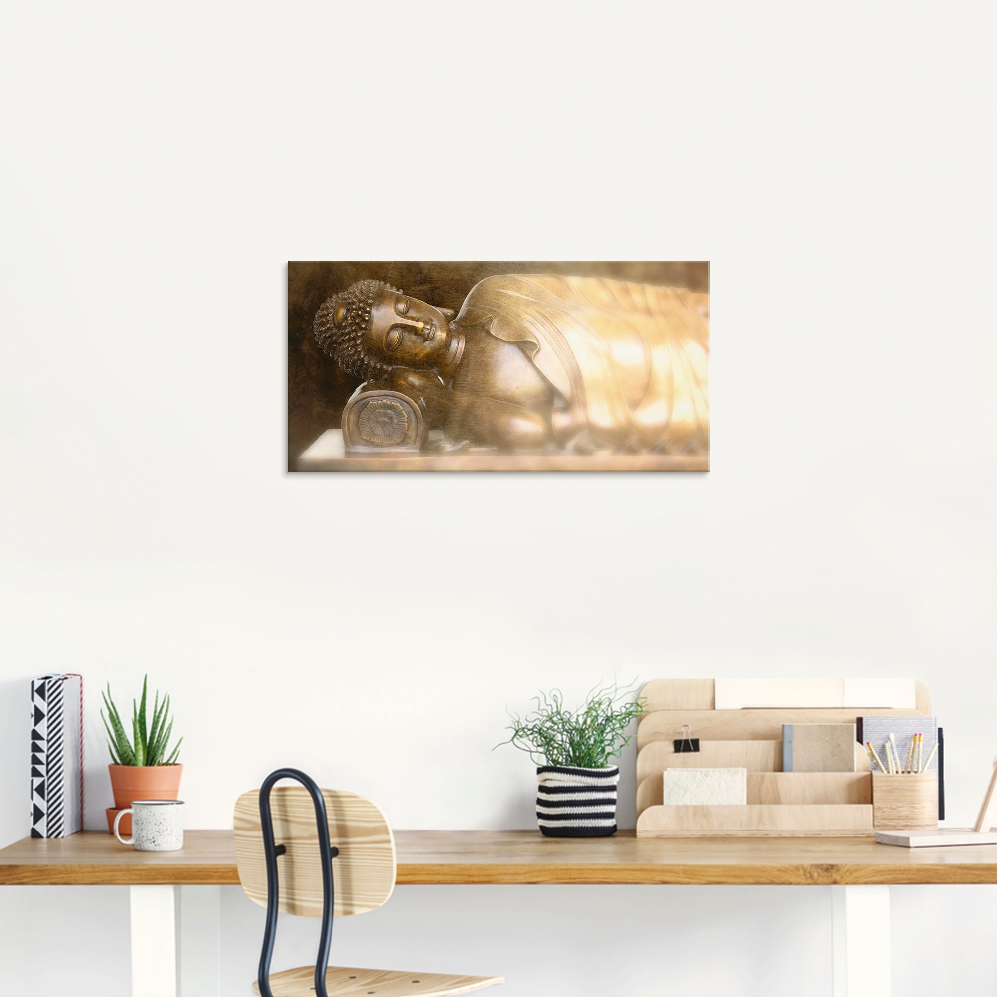 Artland Glasbild »liegender Buddha«, Religion, (1 St.), in verschiedenen Grössen