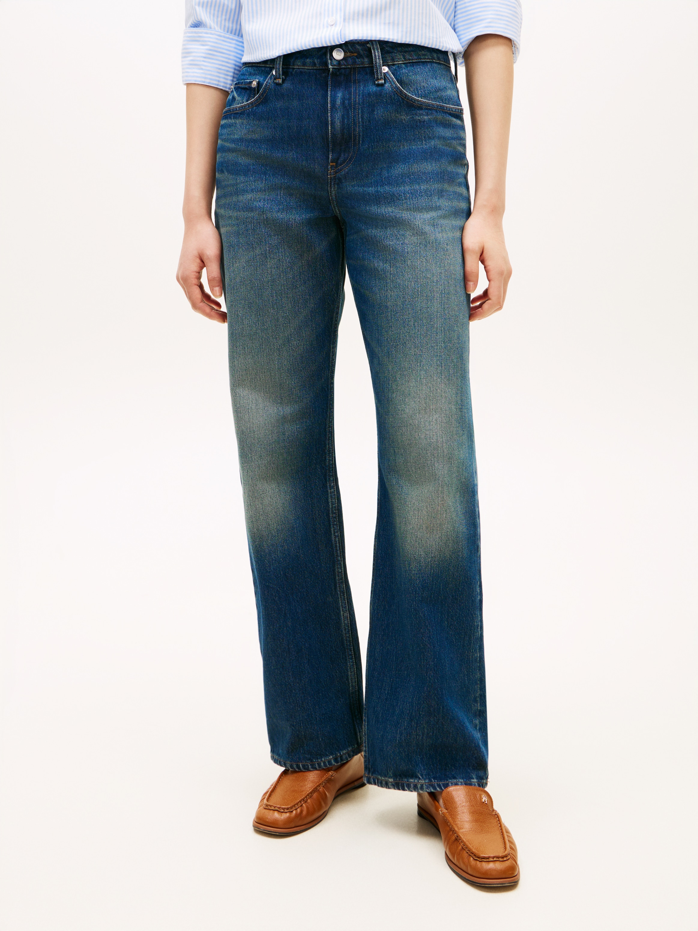 Image of Tommy Hilfiger Loose-fit-Jeans "DNM NATE LOOSE STRAIGHT RW" High Rise, Baumwoll-Denim