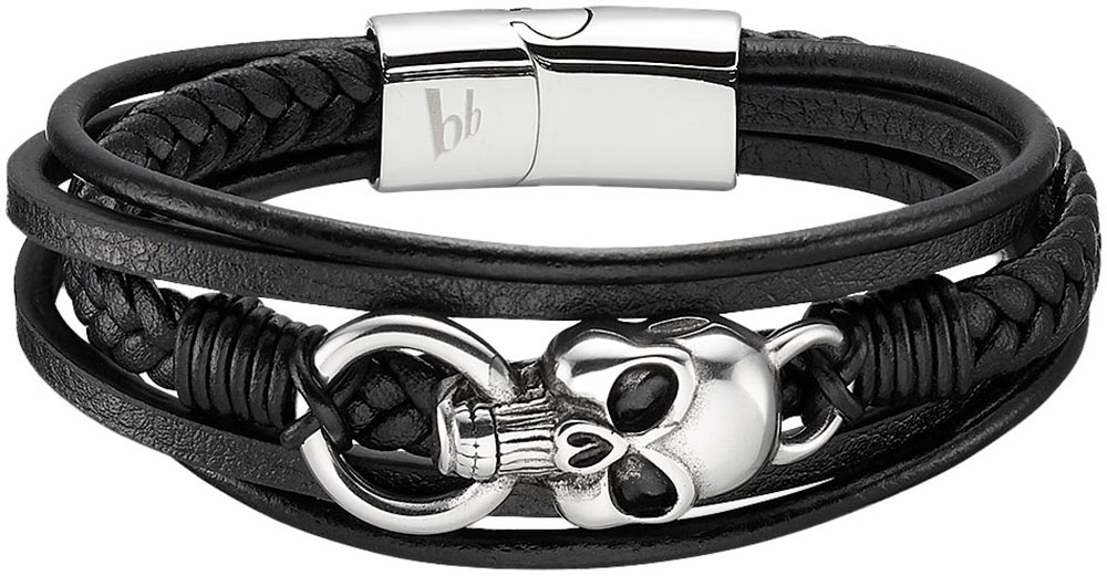 Lederarmband »Schmuck Geschenk Armband Totenkopf, B4091B/20/00/21«