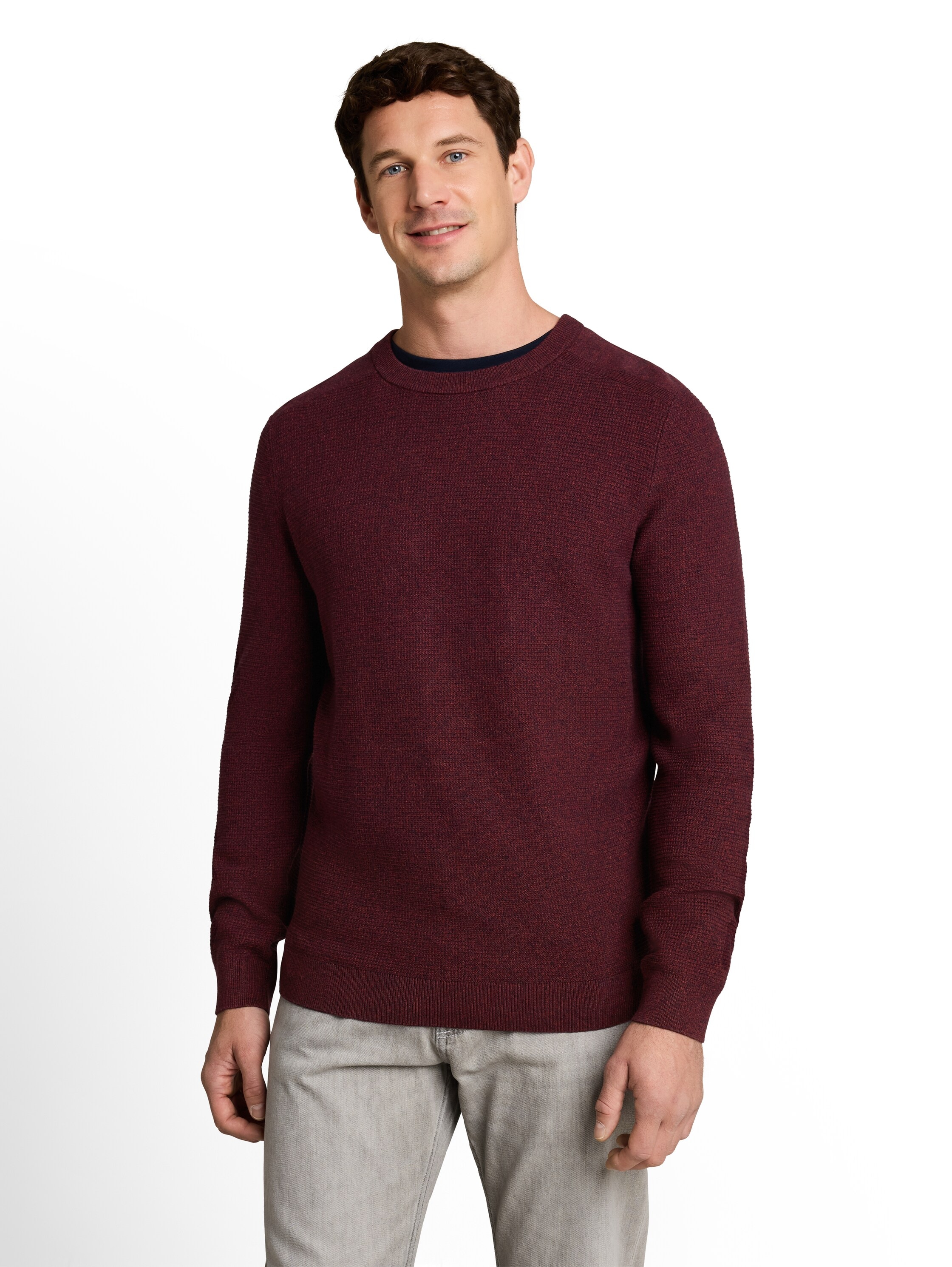 TOM TAILOR Pull en tricot En coton doux - col rond