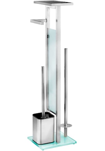 WENKO WC-Garnitur »Debar«, aus Edelstahl-Glas, Stand WC-Garnitur kaufen