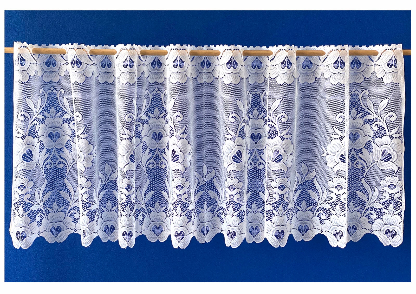 Image of Weckbrodt Scheibengardine "Marburg" Stangendurchzug 1 Stk. tlg. Bistro, Jacquard, strukturiert, floral, geblümt, Gardine, Store