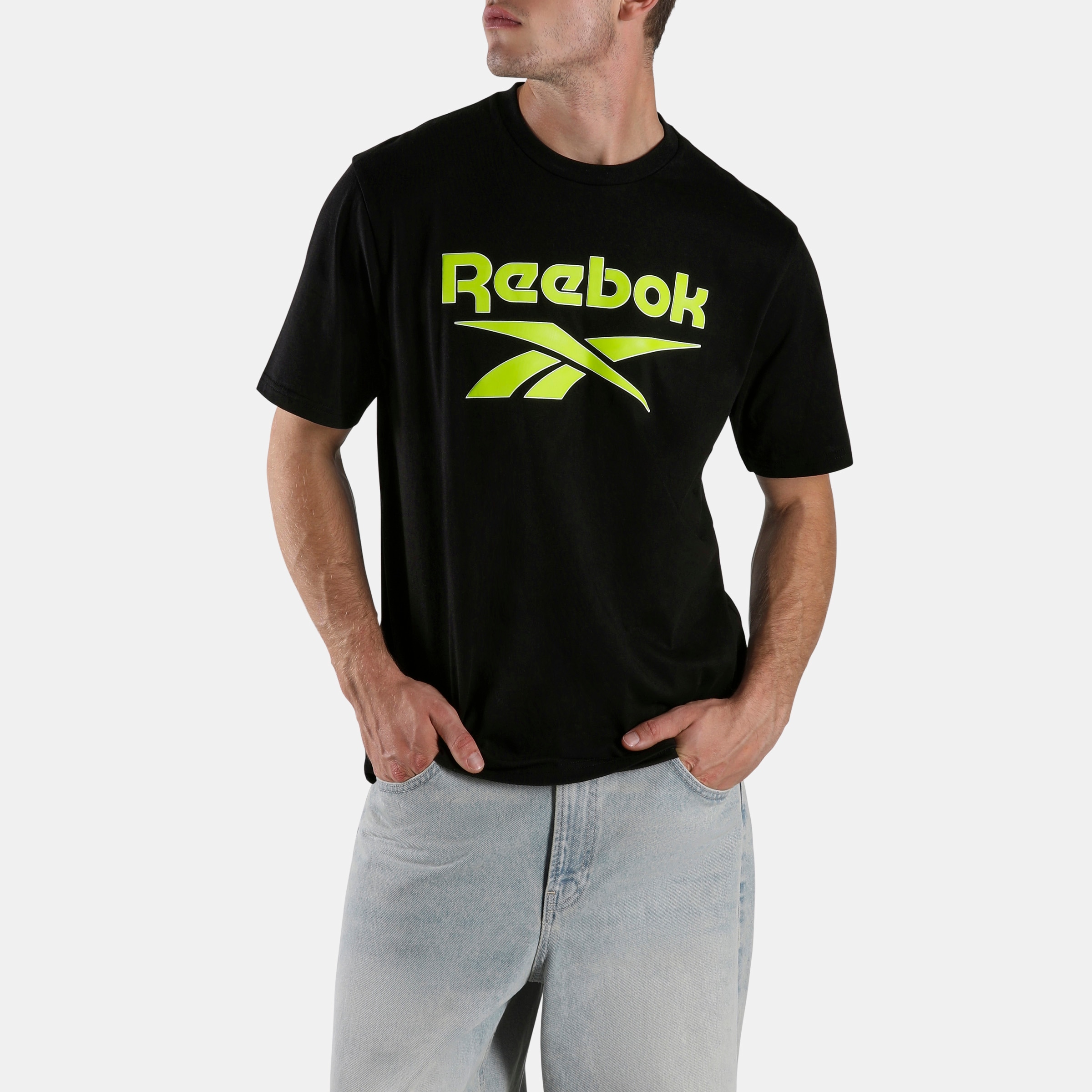 Image of Reebok T-Shirt "HIGH DENSITY LOGO T-SHIRT" aus Baumwolle, in den Grössen S bis XXL