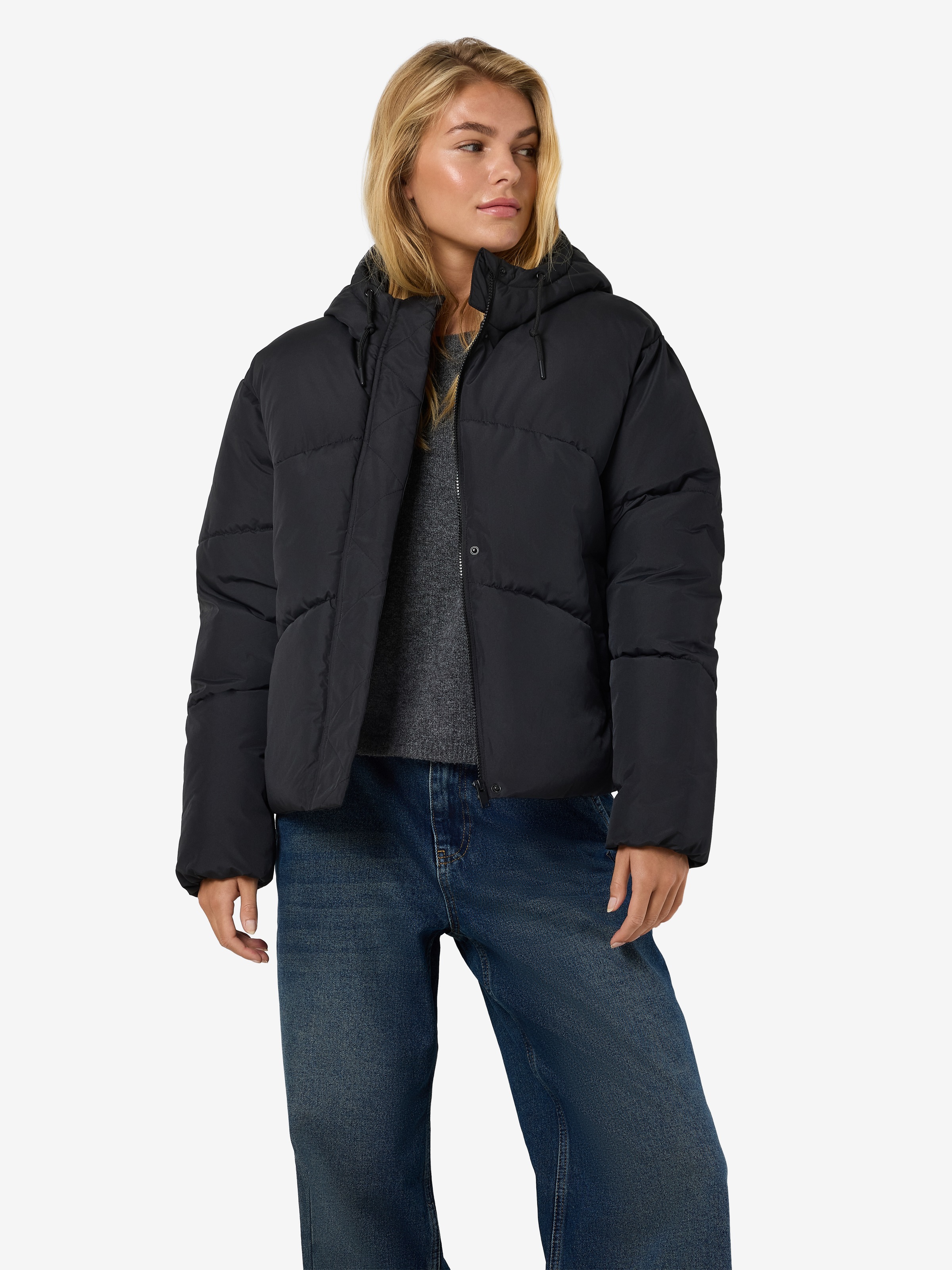 Noisy may Steppjacke »NMTENNA L/S SHORT JACKET NOOS«, mit Kapuze