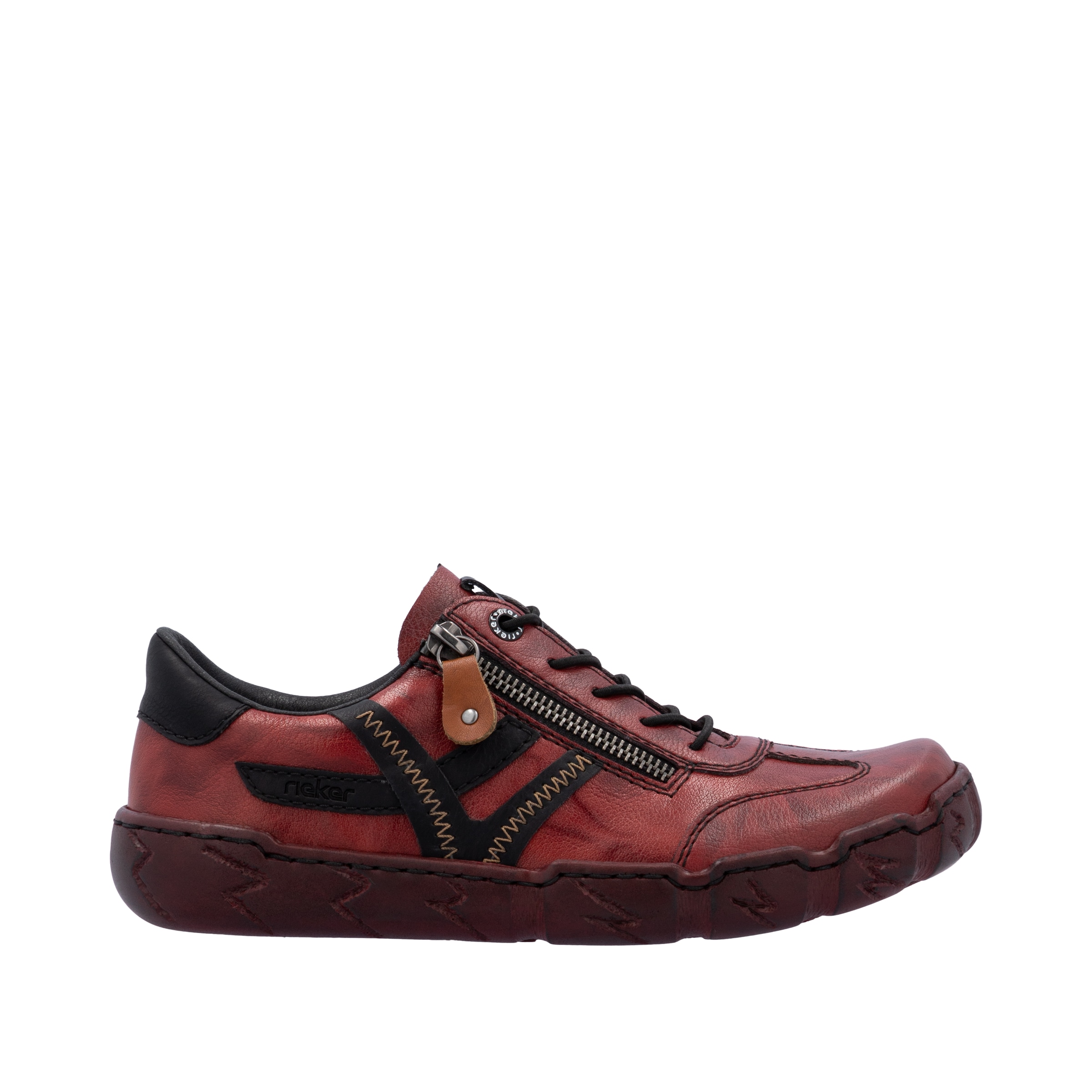 Rieker Sneakers  chaussure à lacets, chaussure basse, chaussure de loisirs avec surpiqûres décoratives