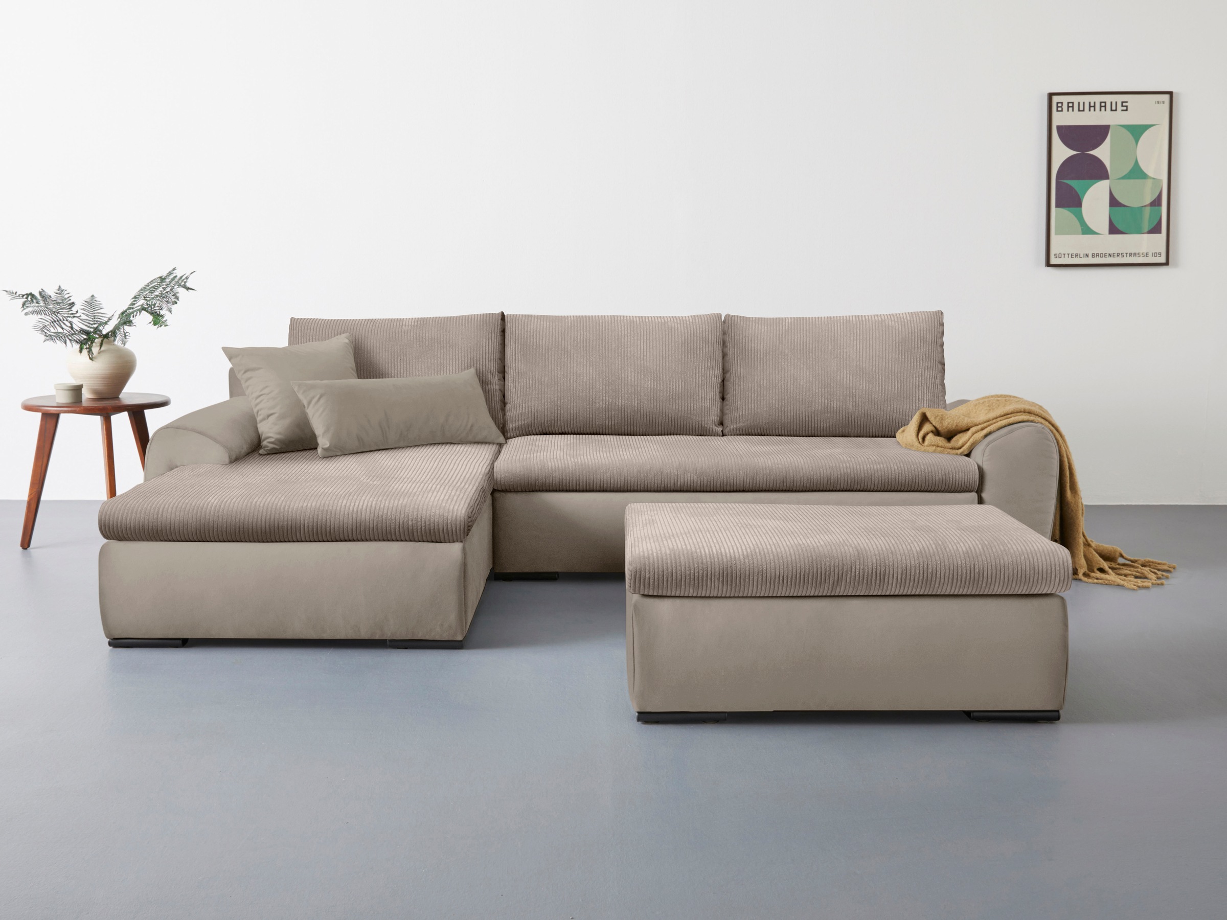 Image of Home affaire Ecksofa "Win L-Form, B: 285 cm - OTTO. Verlässliche Qualität." 2 Zierkissen, optional Bettfunktion & Bettkasten
