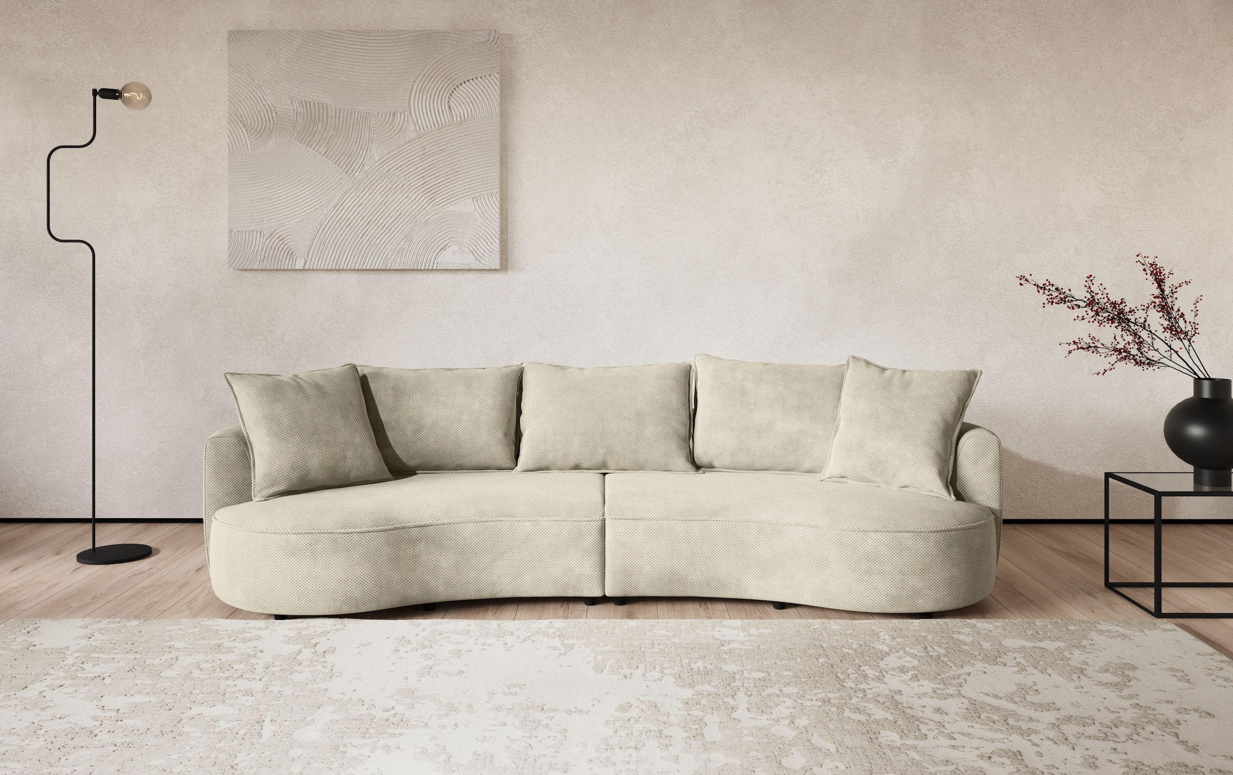 Image of COTTA Loungesofa "Sana, Breite 296 cm" Loungesofa mit Wellenunterfederung