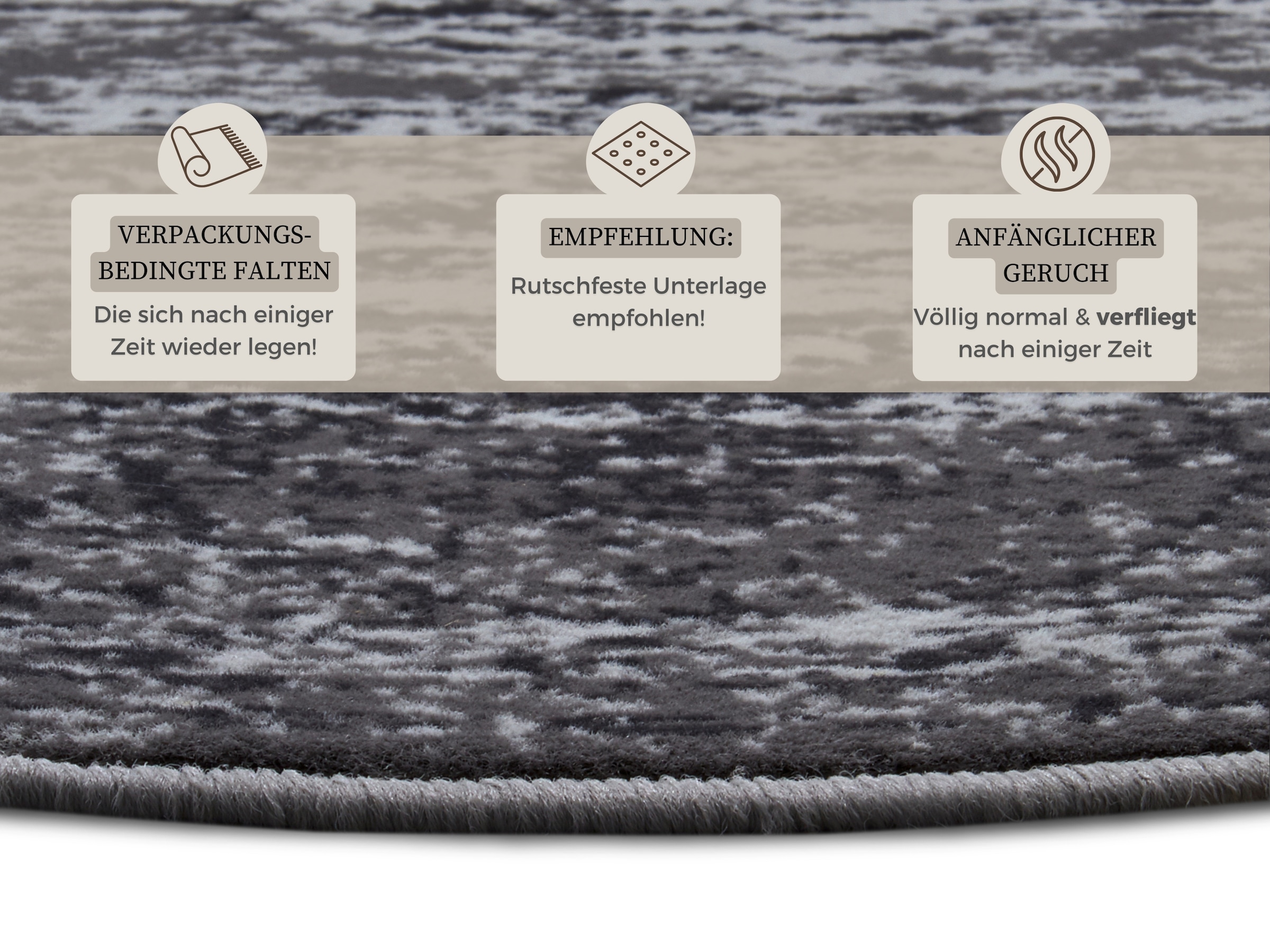 HANSE Home Teppich »Meridional«, rund, 9 mm Höhe, Orientalisch, Orient, Kurzflor, Wohnzimmer, Schlafzimmer, Vintage