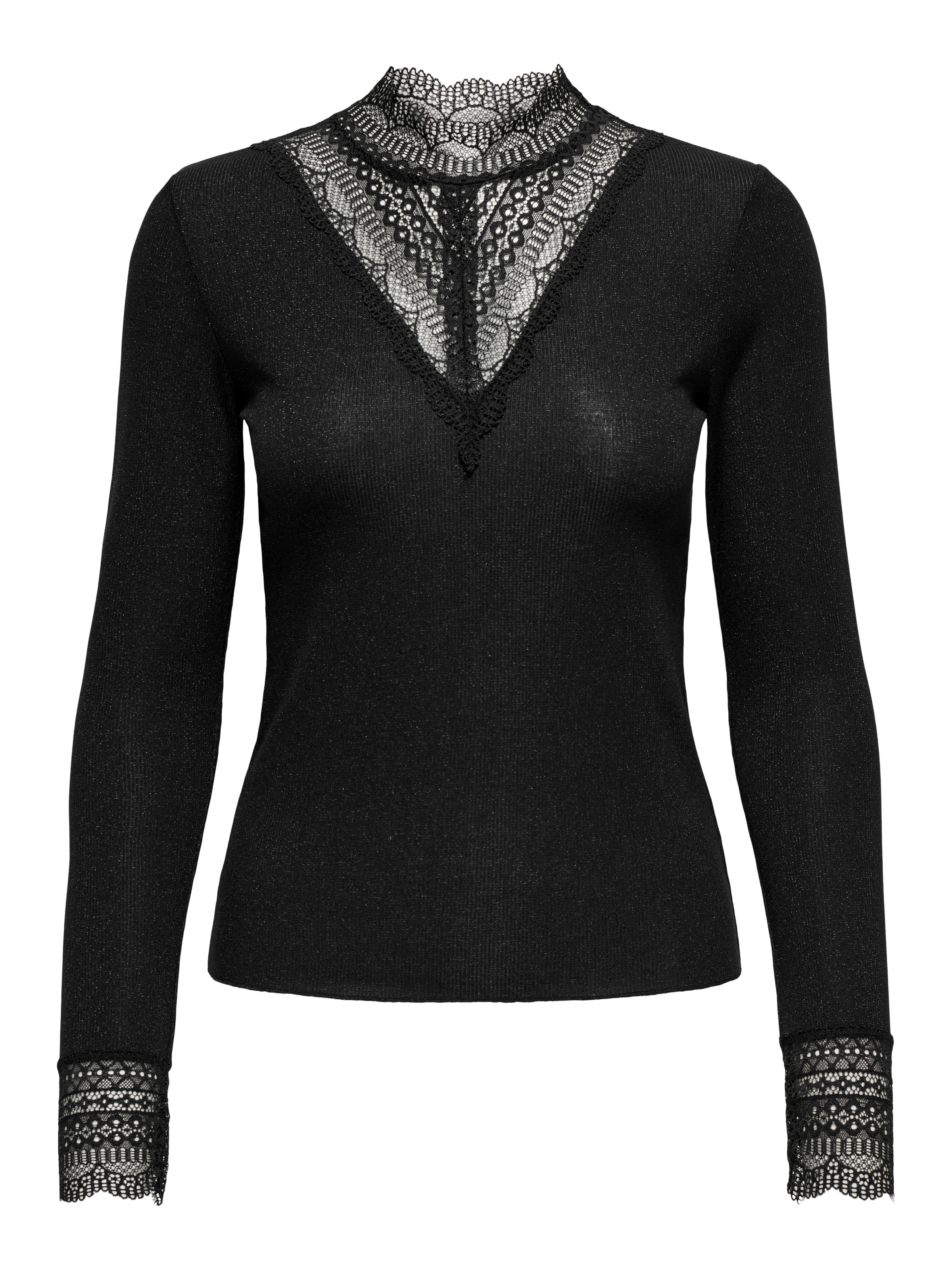 ONLY CARMAKOMA Langarmshirt »CARTILDE GLITTER L/S HIGHNECK TOP NOOS«