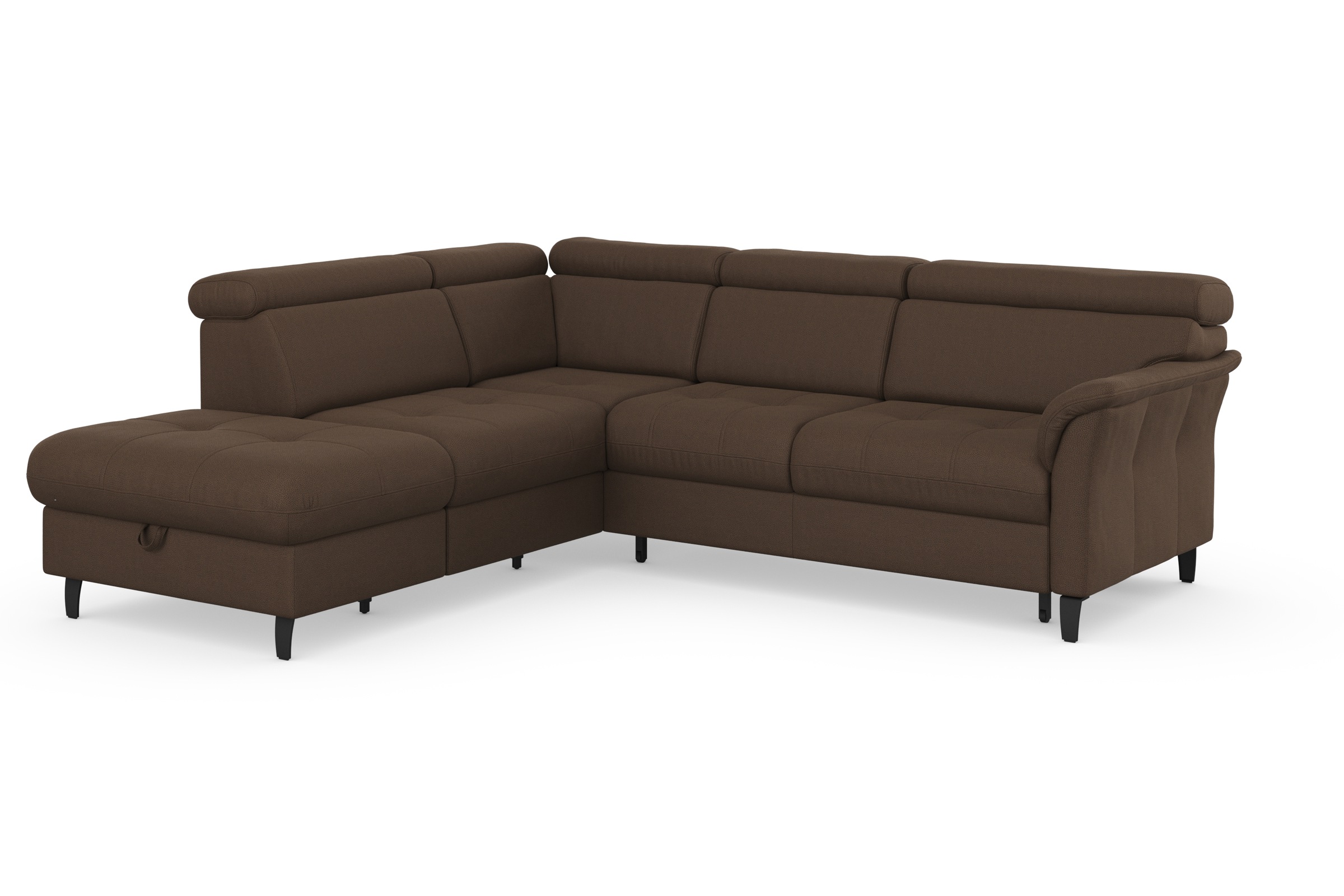 sit&more Ecksofa »Marano L-Form«, inklusive Kopfteilverstellung, wahlweise mit Bettfunktion, Bettkasten