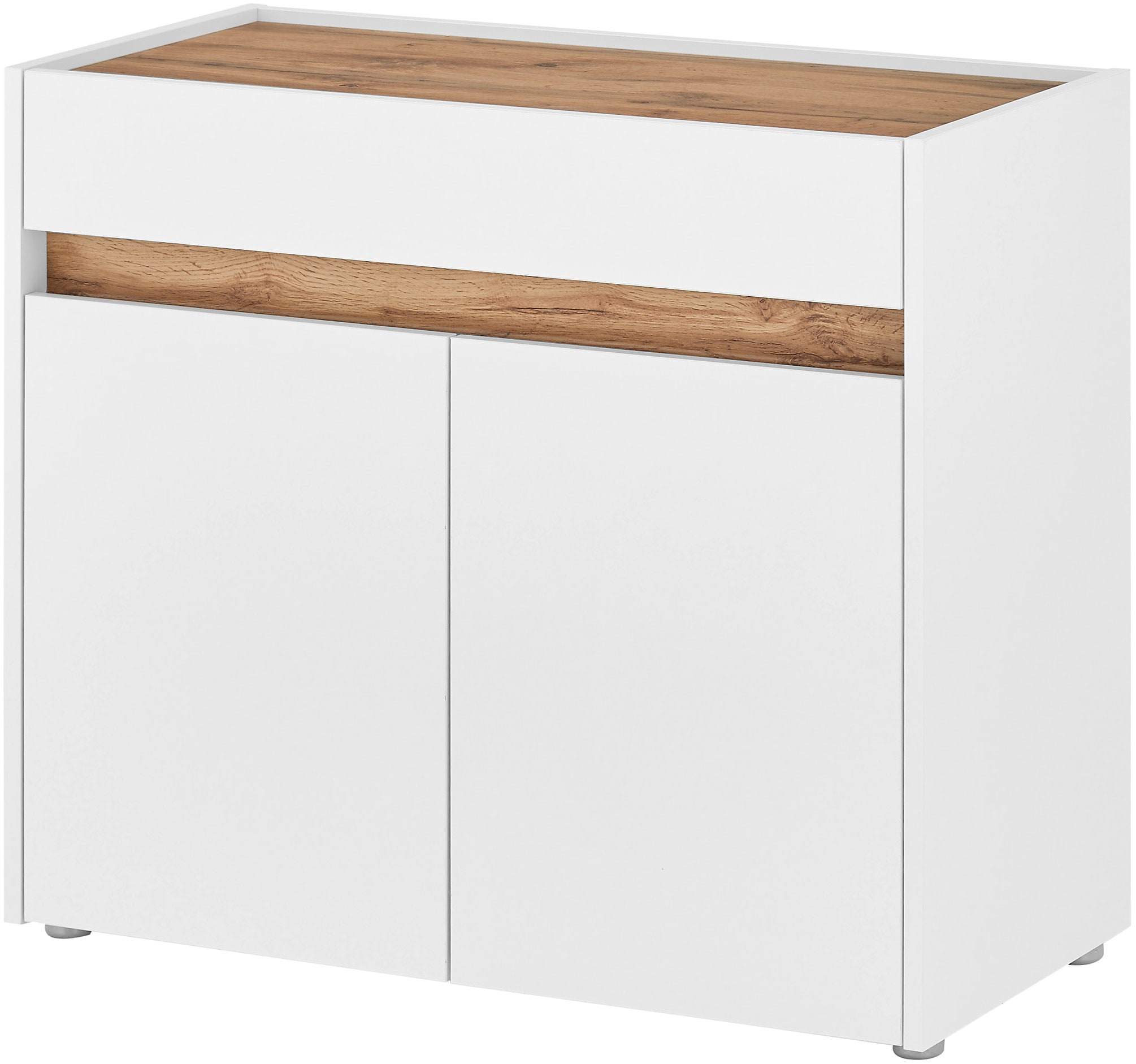 INOSIGN Kommode »GiRON/CiTY, Schrank in vier Farben, modernes Sideboard, Kommode« in zwei Farben erhältlich, 2 Türen, 1 Schubkasten, 80 cm breit