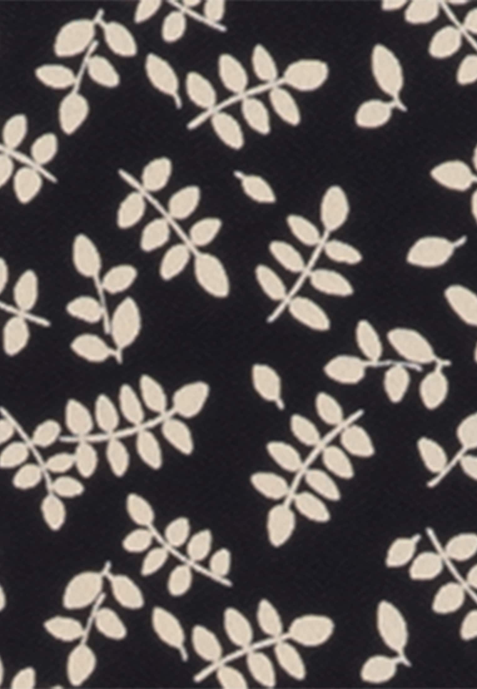 seidensticker Sommerkleid »Schwarze Rose«, Langarm Kragen Druck