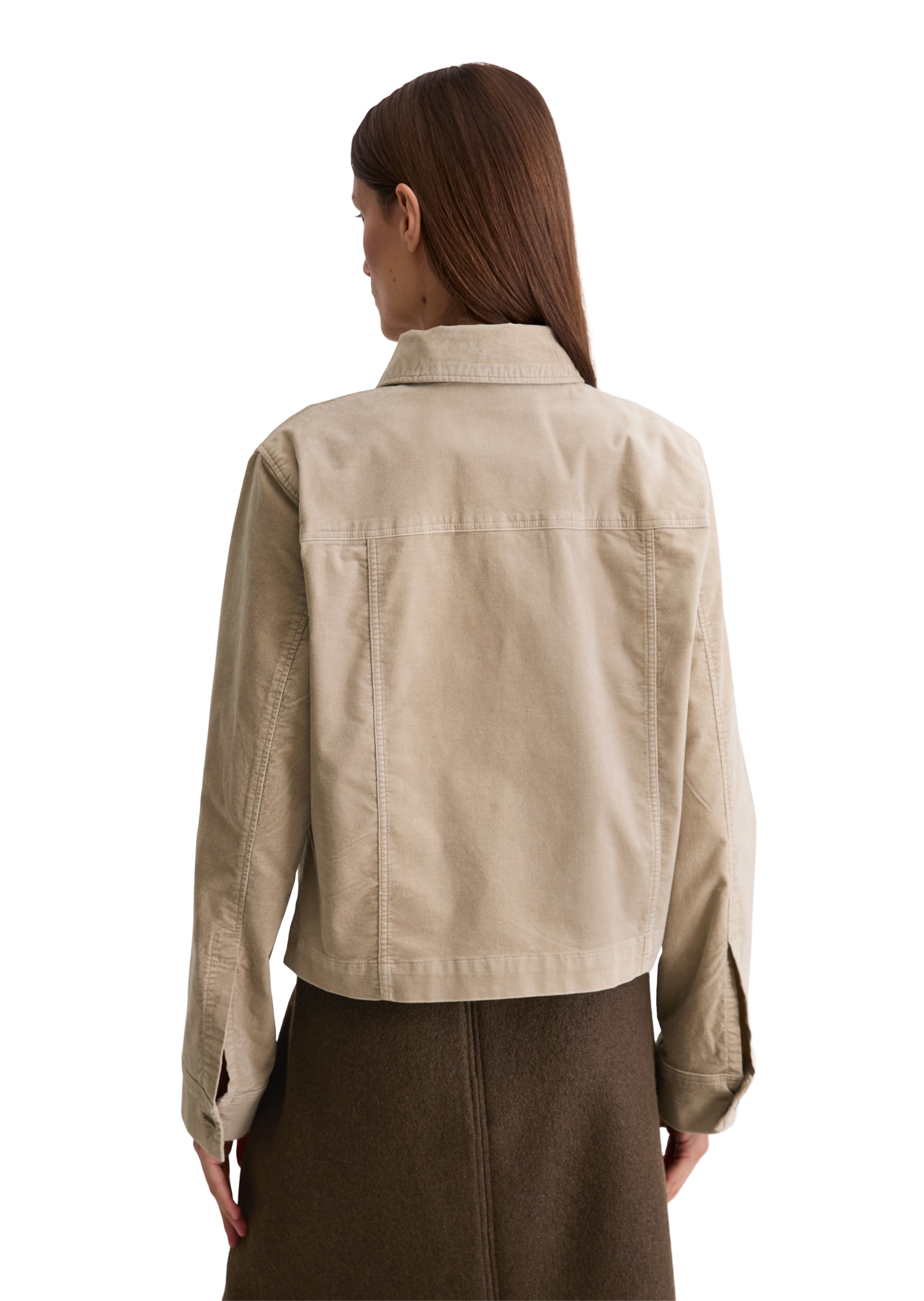 Marc O'Polo Veste courte aus Samt, , regular fit, aus Organic-Cotton-Viskose-Stretch