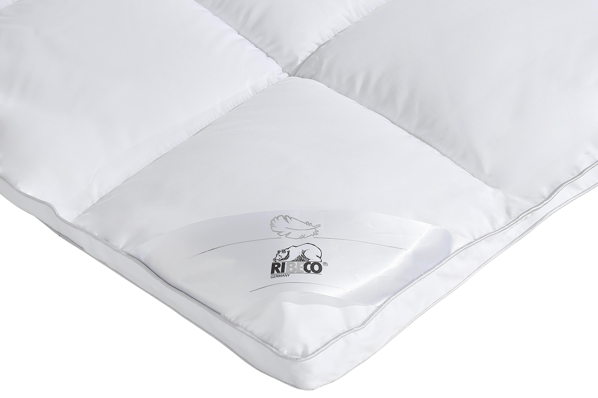 RIBECO Couette microfibre + oreiller »Isabel« sensation de duvet de luxe avec protection naturelle contre les acariens !