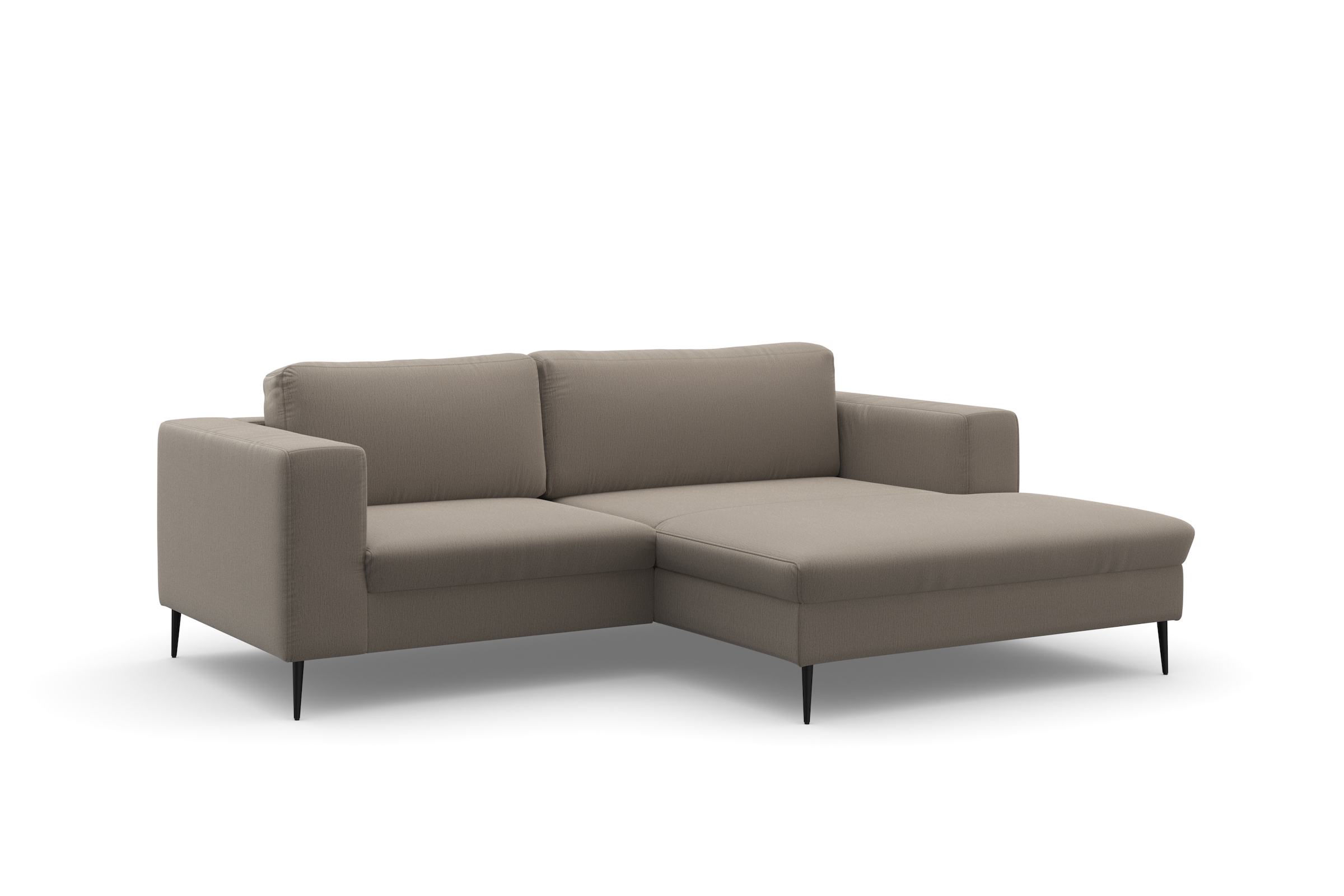 DOMO collection Ecksofa »Modica kompakt und elegant, Breite 244, L-Form« Auch in Cord, Fusshöhe passend für gängige Saugroboter!
