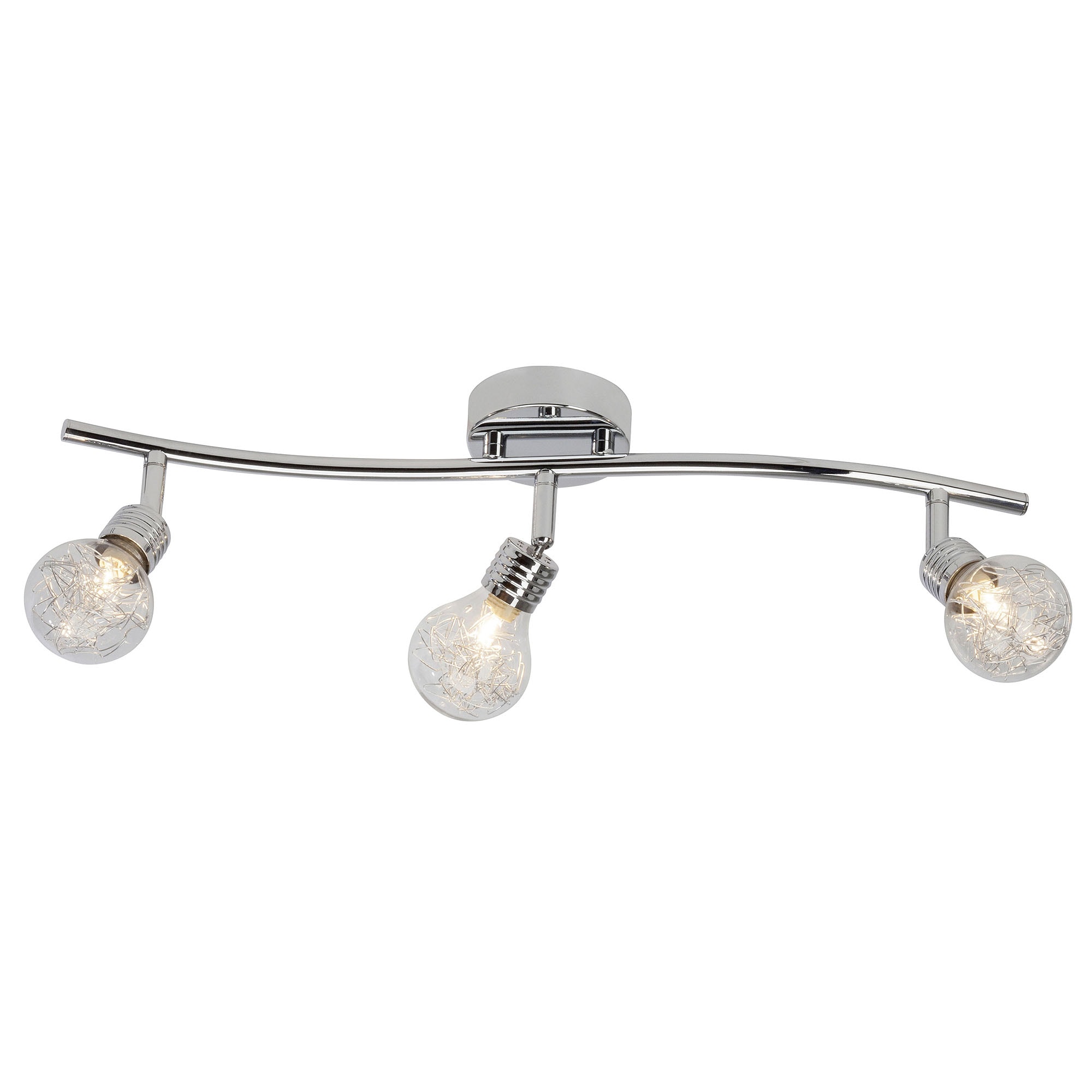 Deckenstrahler »Bulb«, 3 flammig-flammig, 55 cm Breite, 3 x G9, schwenkbar,...