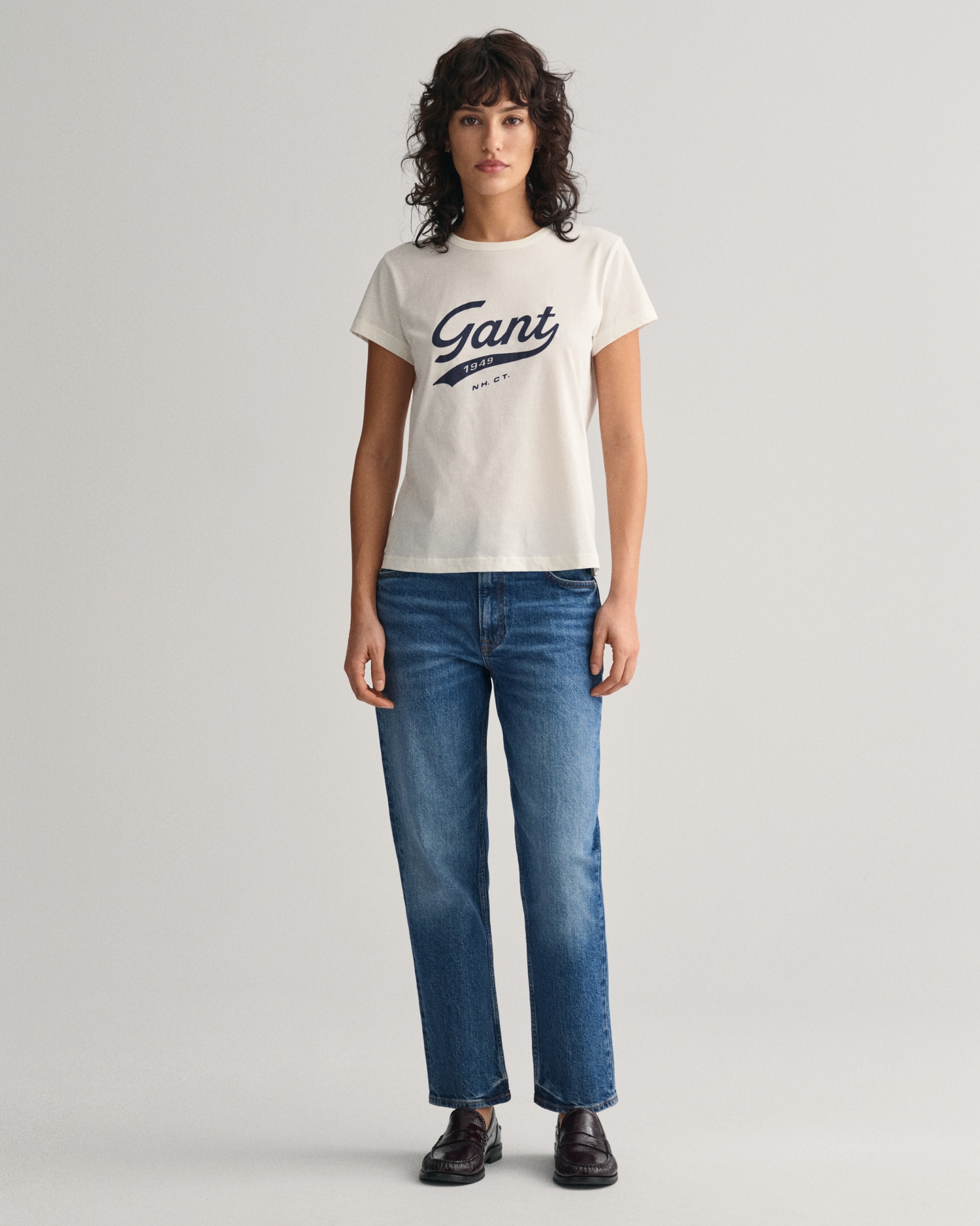 Gant Straight-Jeans »STRAIGHT CROPPED JEANS«, Verkürzte Jeans mit geradem Bein