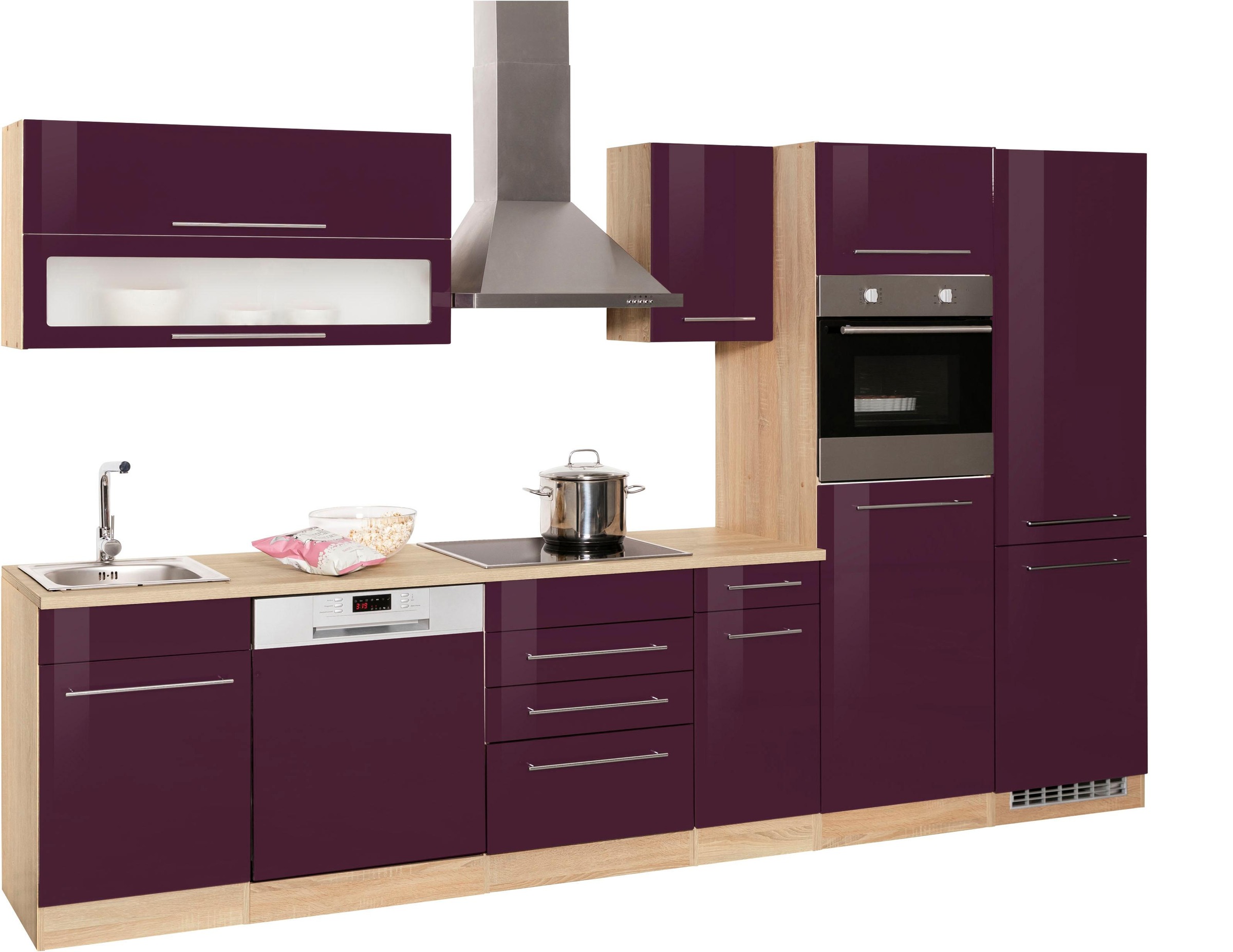 KOCHSTATION Küchenzeile "KS-Eton" ohne E-Geräte, Breite 330 cm