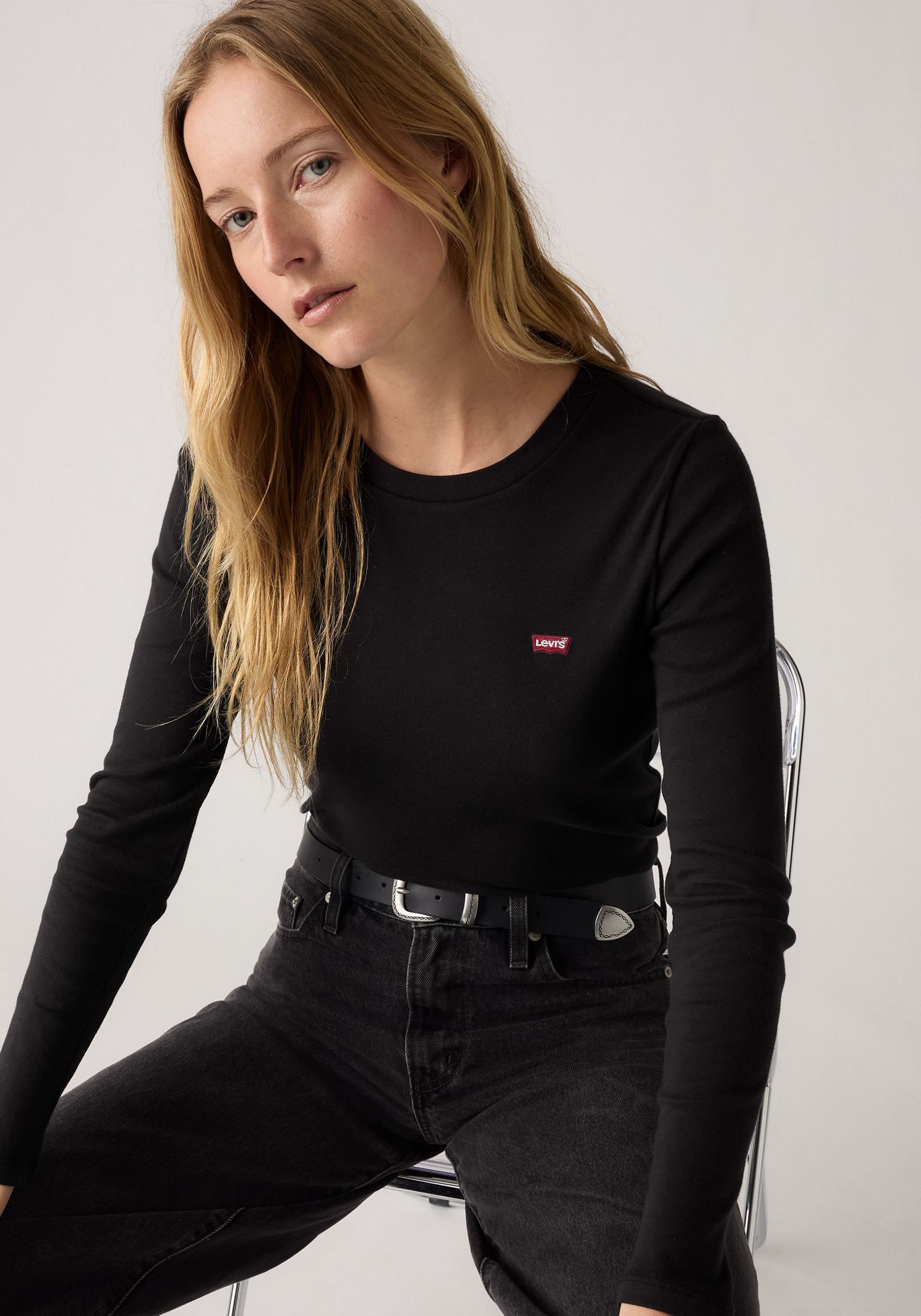 Levi's® Langarmshirt »LS 2 Pack Tee«, (Packung, 2 tlg.), mit Batwing Logo-Stickerei