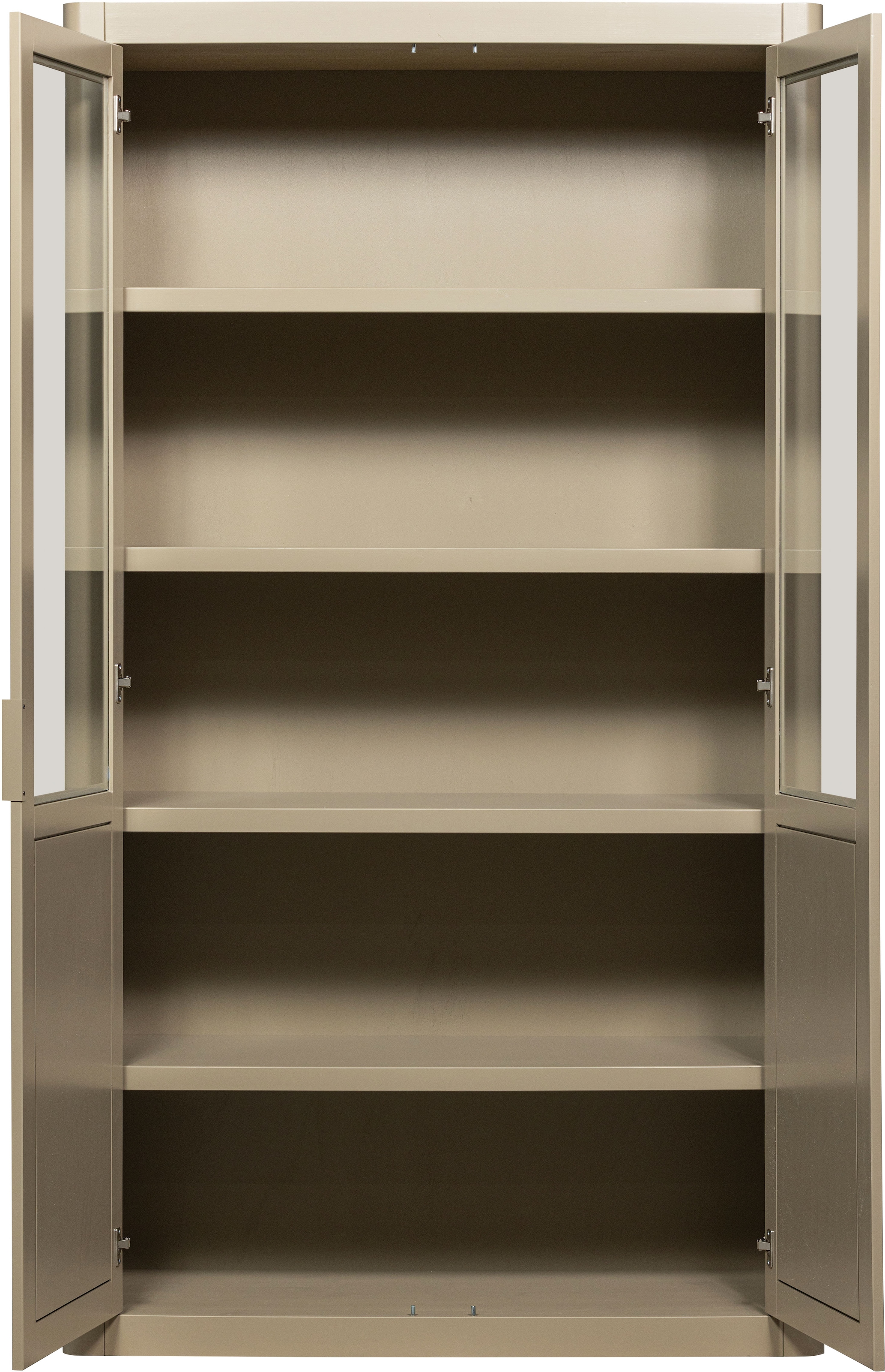 WOOOD Vitrine »Gunnar FSC®-Kiefernholz mit Glasstüren H 217 x B 120 x T 48 cm« Tragkraft 150 kg gesamt, wasserbasierter Schutzlack, Pfleigleicht