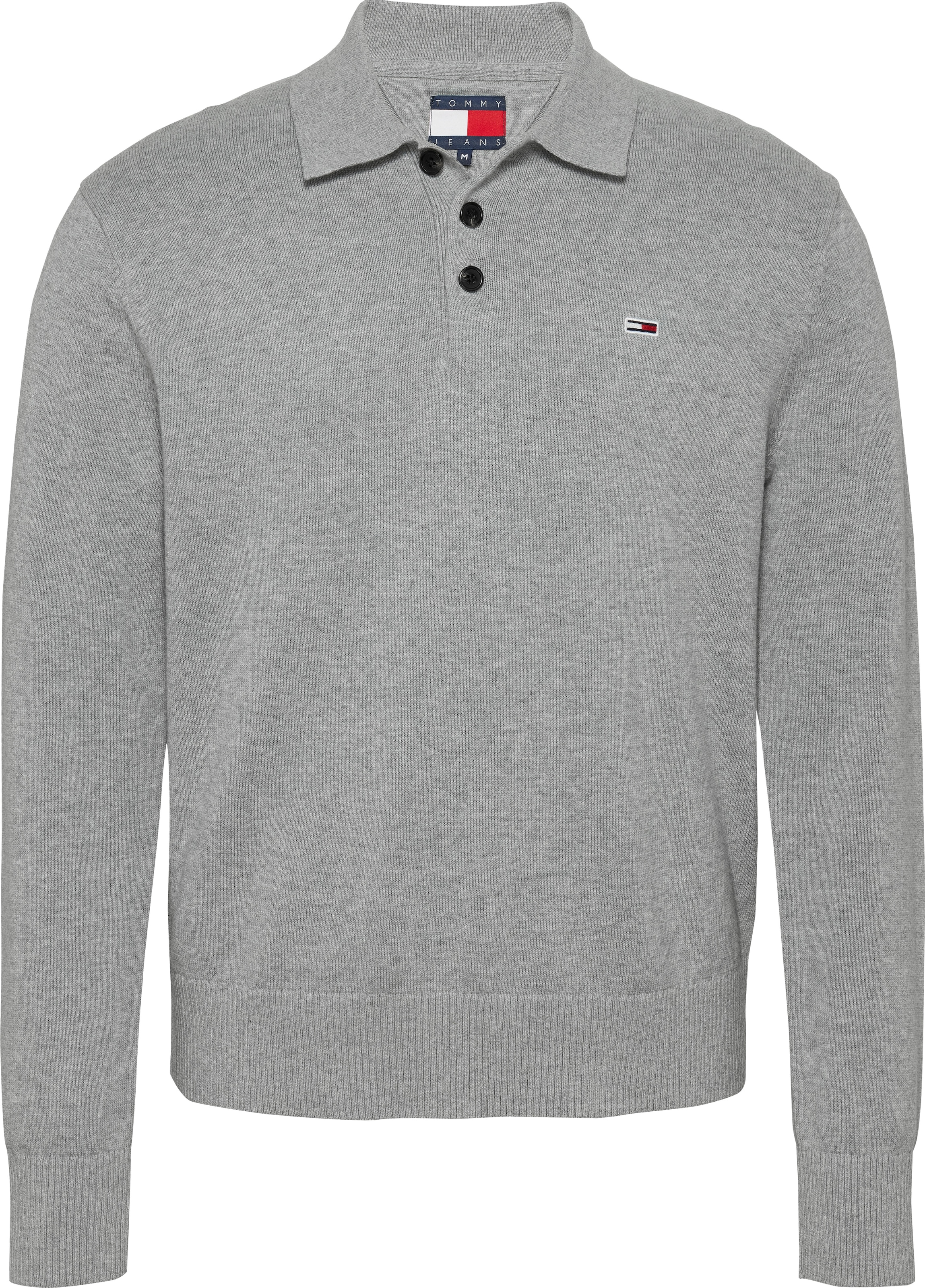 Tommy Jeans Polokragenpullover »TJM SLIM ESSENTIAL POLO SWEATER«, mit Logostickerei