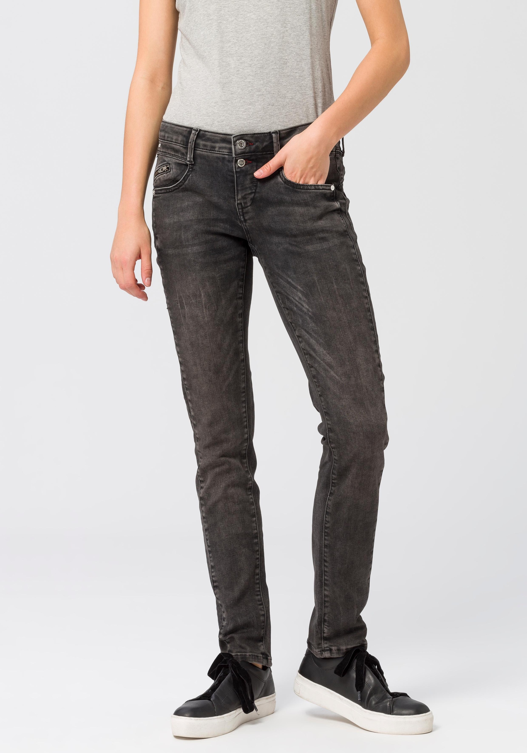 Fritzi aus Preussen Slim-fit-Jeans »INDIANA ZIP«