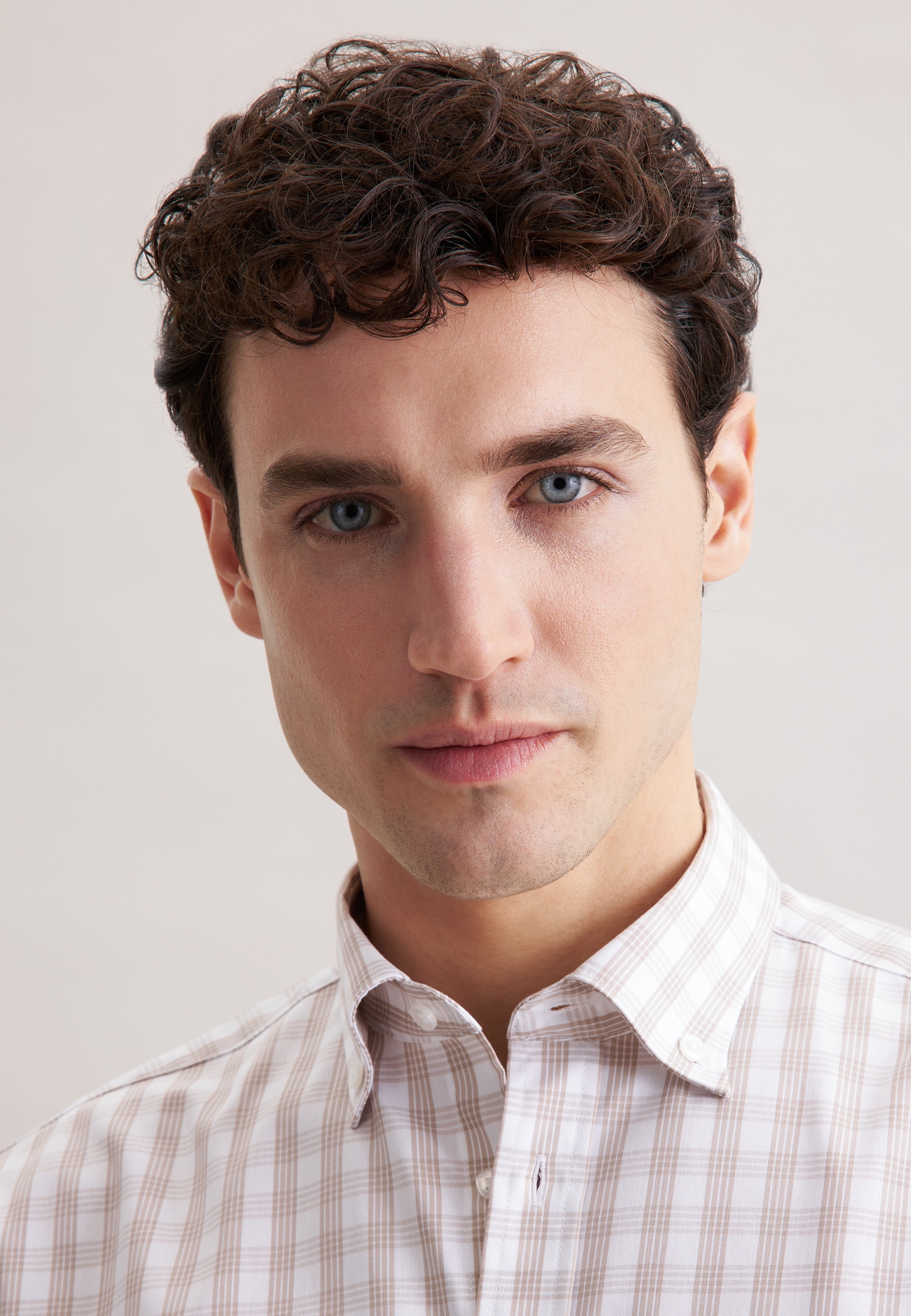 seidensticker Businesshemd »Comfort« Comfort 1/2 Button-Down-Kragen Karo