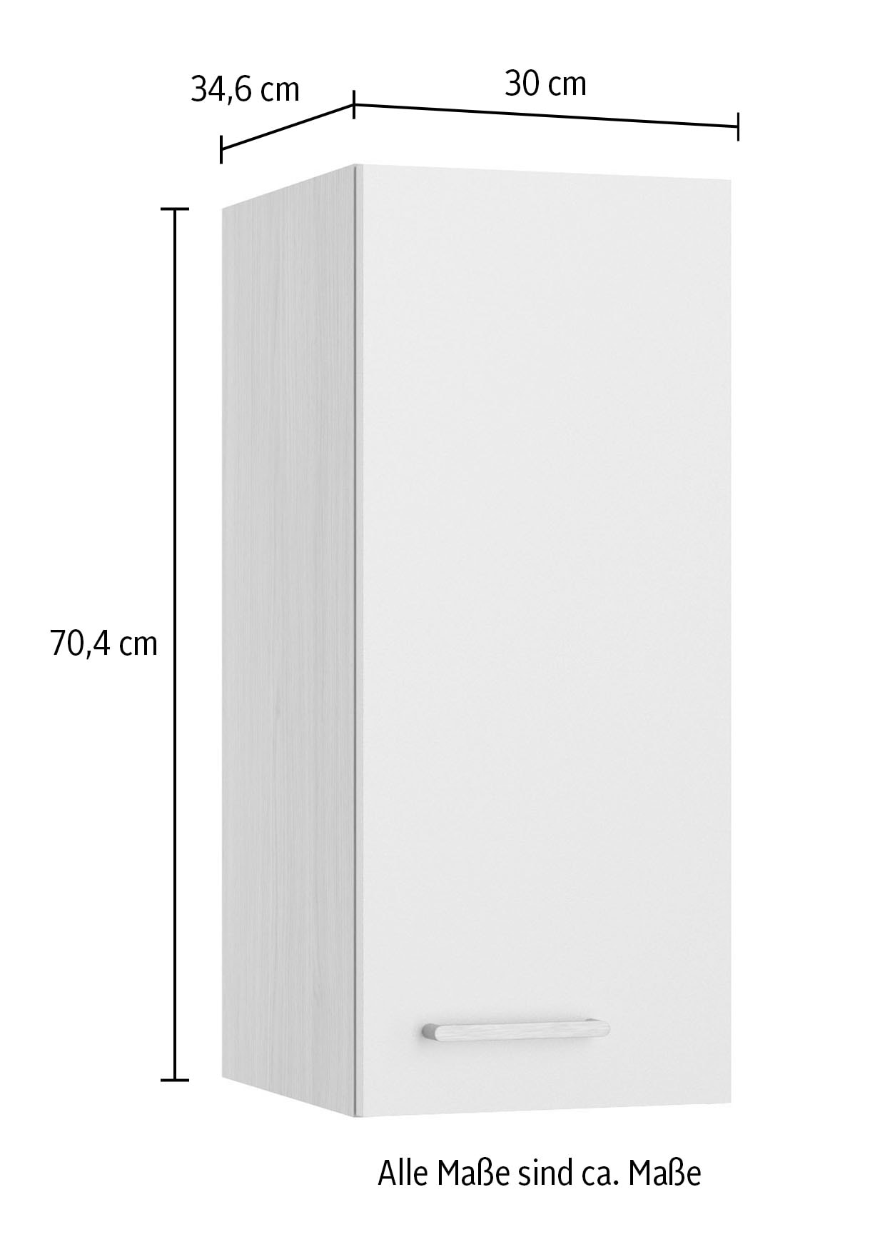 KOCHSTATION Armoire suspendue »KS-Lucy« Breite 30 cm, mit 1 Tür, 2 Einlegeböden, Soft-Close