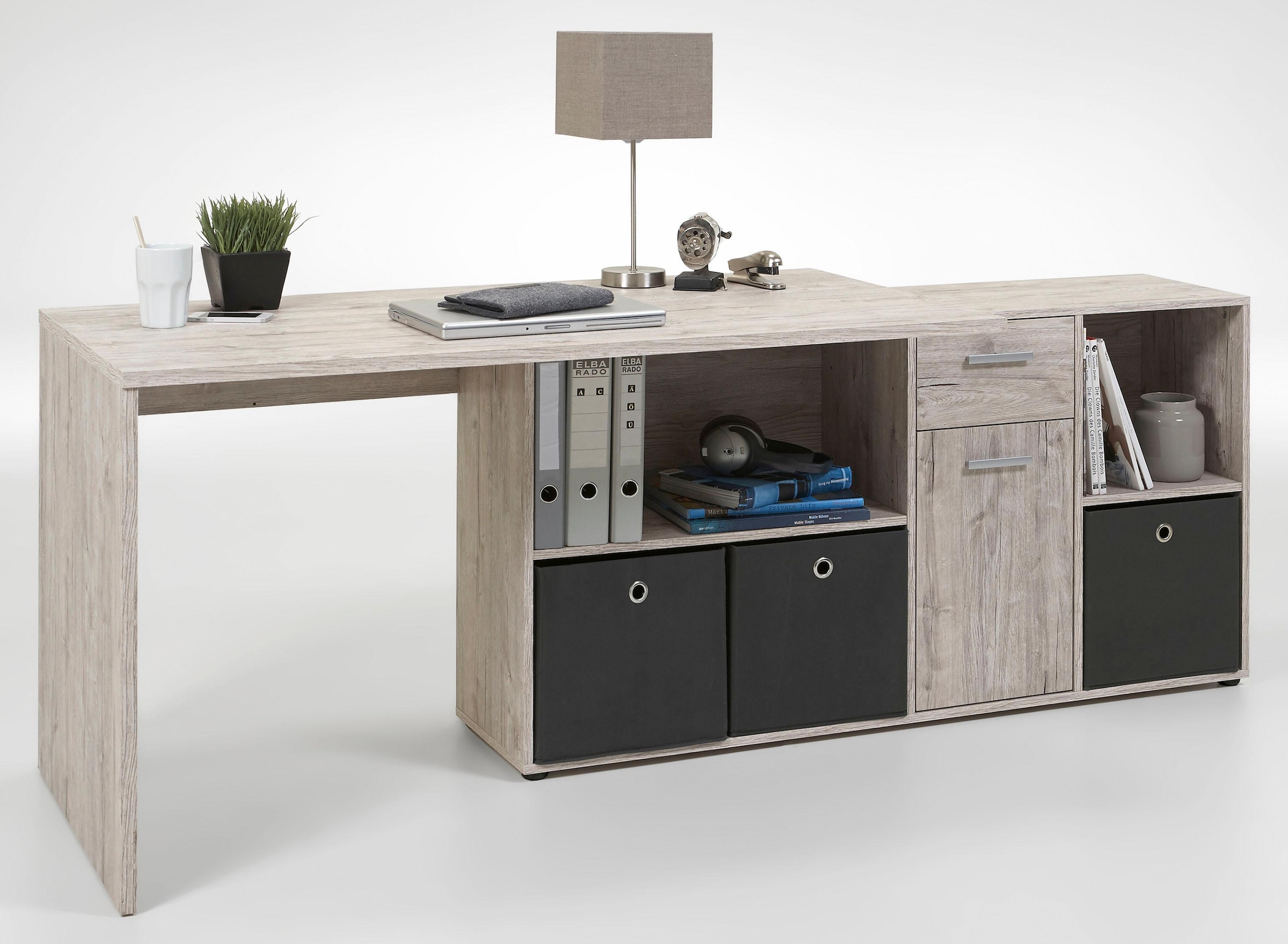 FMD Eckschreibtisch »Lex, Schreibtisch / Sideboard,«, drehbar, Breite 136 / 205  cm, Made in Germany jetzt kaufen