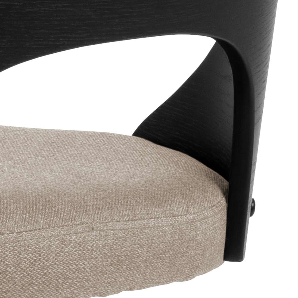 ACTONA GROUP Tabouret de bar »Lucy Barstuhl, Fussstütze, Drehbar, Höhenverstellbar,« tissu/placage, pied trompette, vérin à gaz, lot de 2