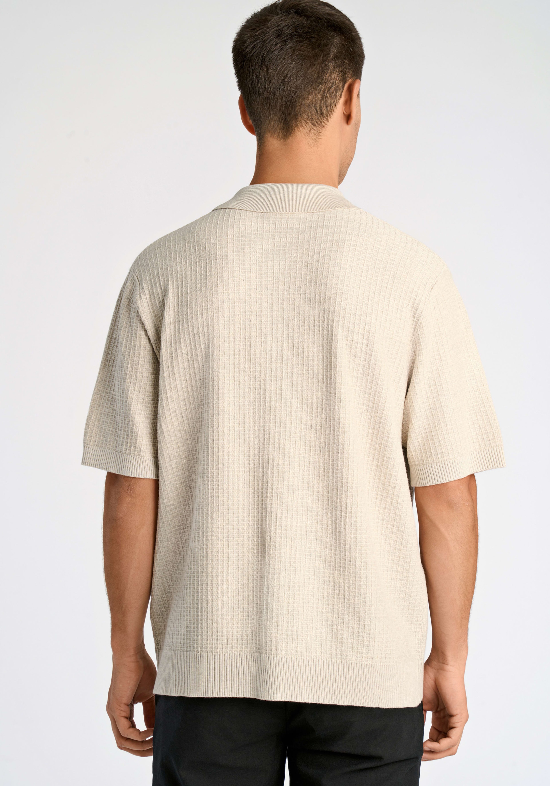 LINDBERGH Veste en tricot T-shirt en maille à manches courtes avec effet structuré