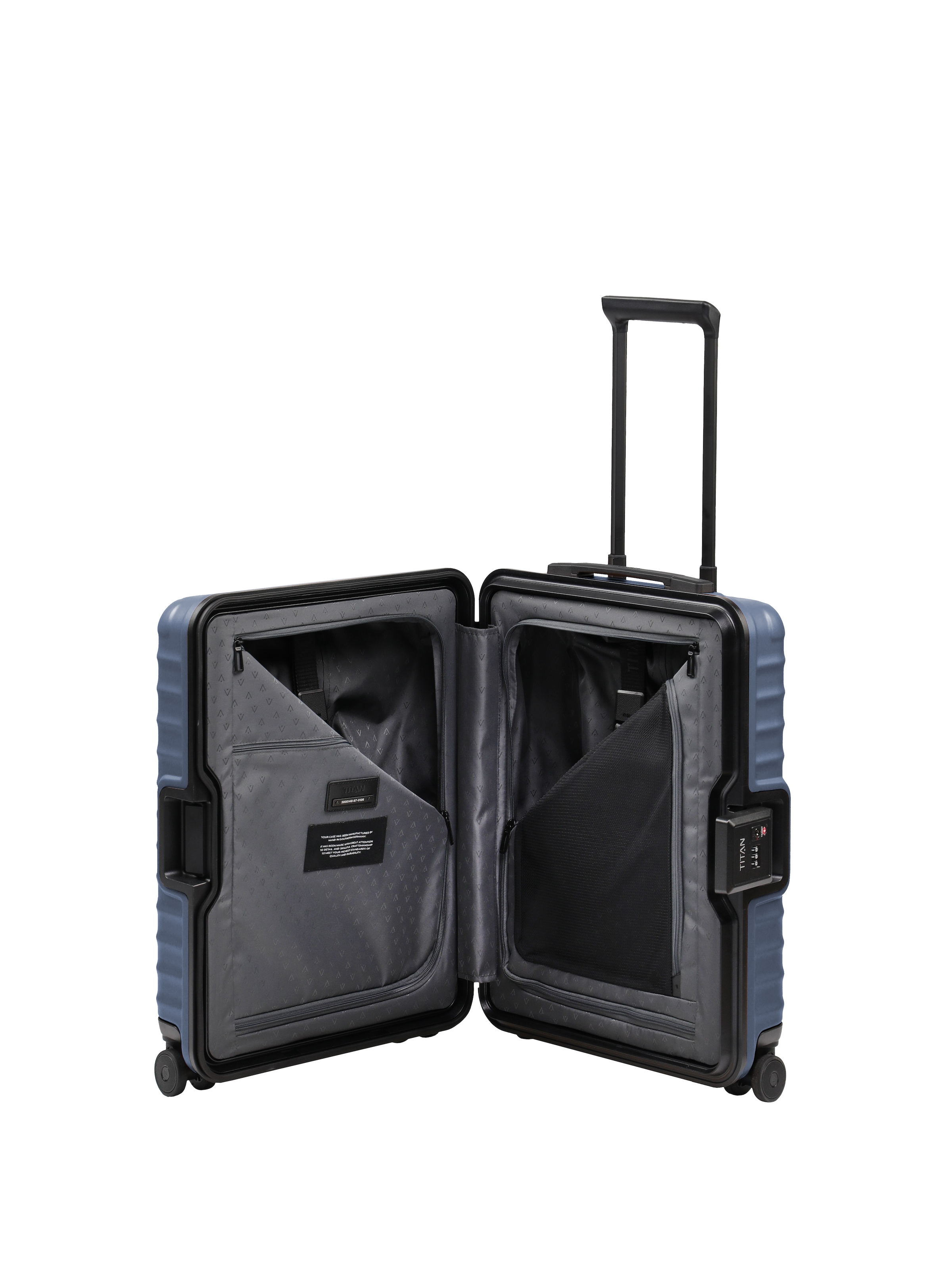 TITAN - Made in Germany Trolley »OVERSEAS Koffer Hartschale« 38 litre 4 Rollen avec serrure cadre TSA, compartiment intérieur intelligent taille S