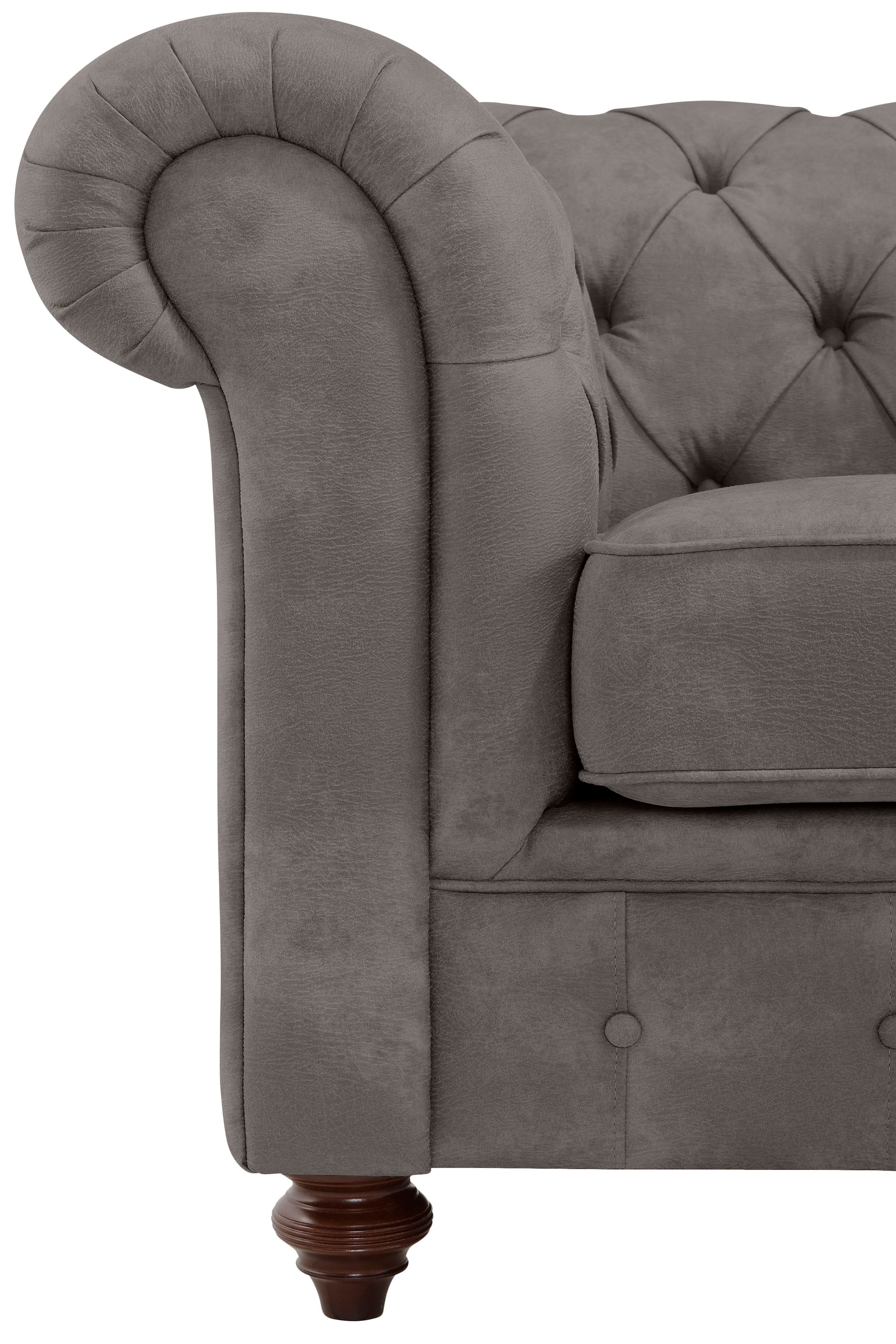 Home affaire Chesterfield-Sofa »Chesterfield Ecksofa, auch in Leder L-Form«, hochwertige Knopfheftung, langer Schenkel links oder rechts wählbar