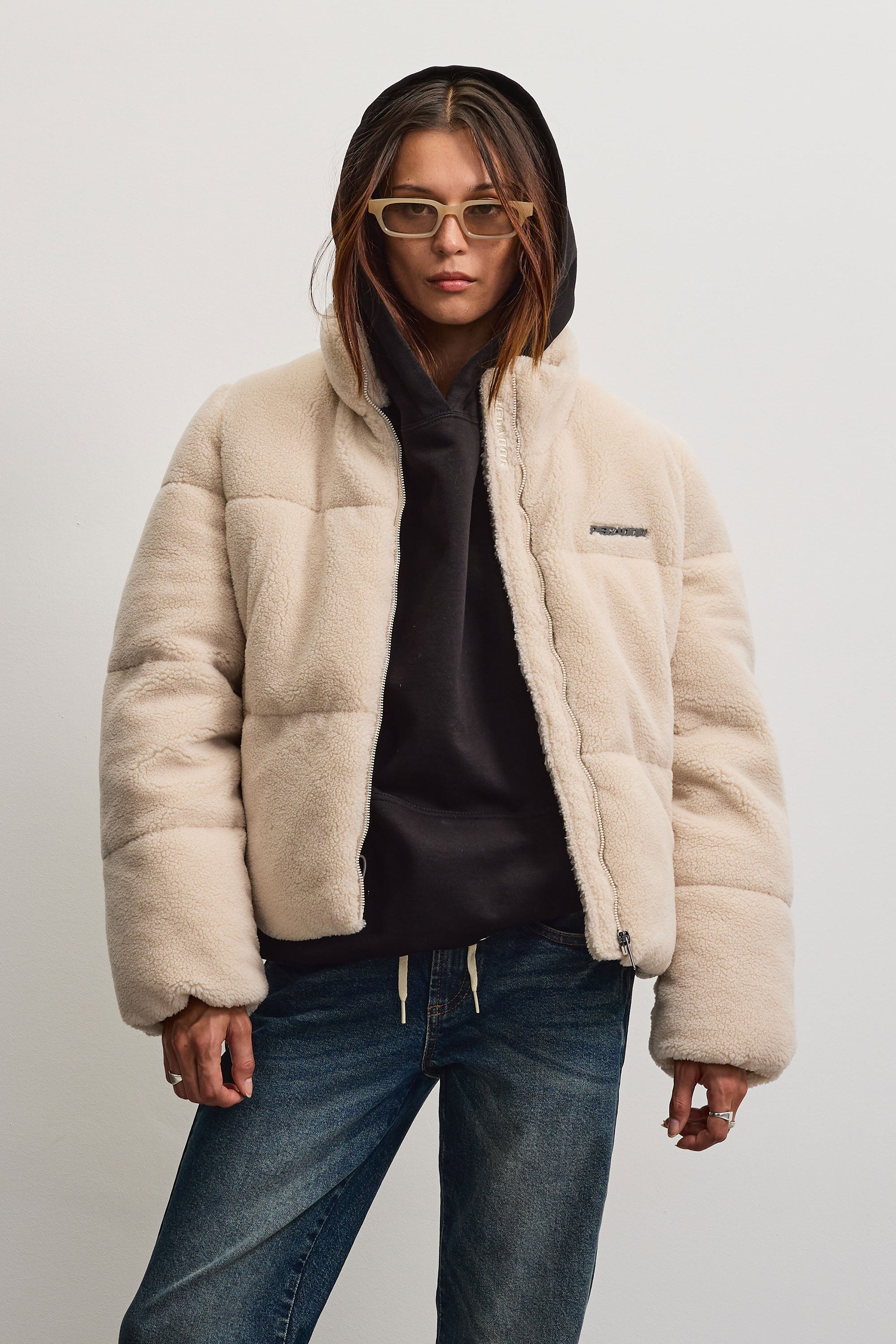 PEGADOR Veste matelassée »GEORGIA TEDDY PUFFER JACKET« Kunstfaser, regular fit