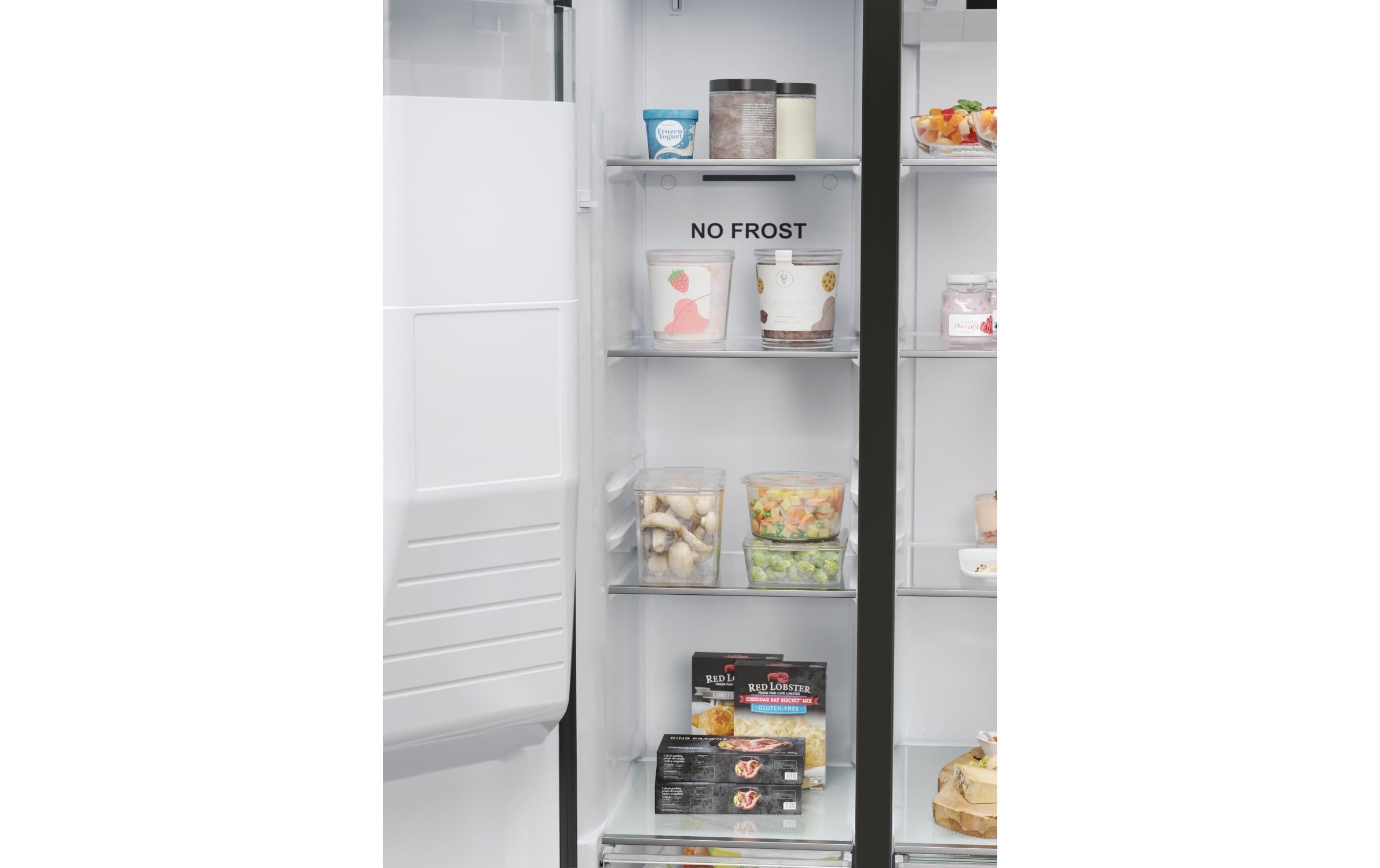 Haier Side-by-Side »Foodcenter HSR5918DIPB«, HSR5918DIPB, 177,5 cm hoch, 90,8 cm breit