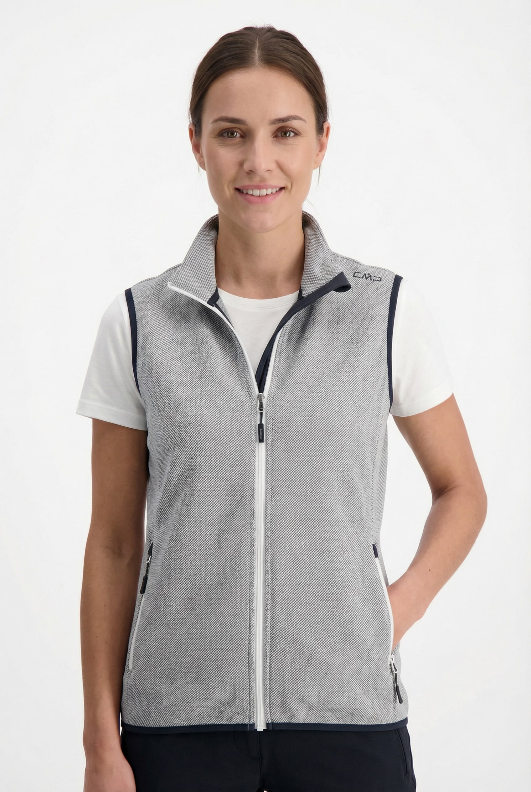 CMP Gilet polaire aus Polyester und Baumwolle, sportlicher Stil, leichtes Gewicht