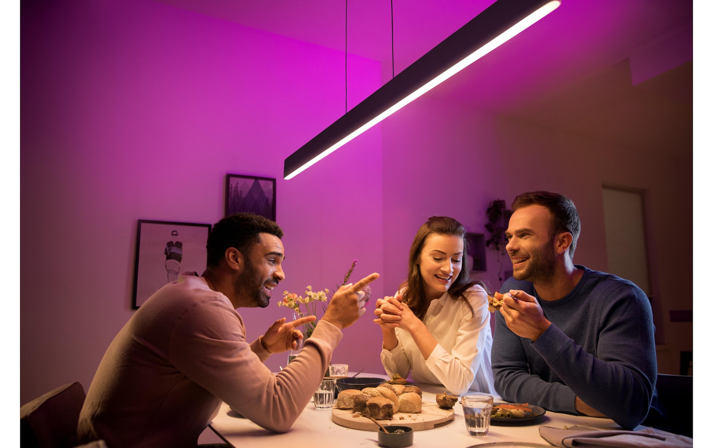 Philips Hue Pendelleuchte »White Col. Amb. Ensis Pendelleuchte und DimmSwitch« LED-Modul RGB | kaltweiss | neutralweiss | warmweiss